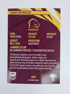 NRL 2024 Traders Base Card #007 Adam Reynolds Brisbane Broncos