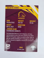NRL 2024 Traders Base Card #004 Selwyn Cobbo Brisbane Broncos