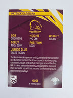 NRL 2024 Traders Base Card #003 Patrick Carrigan Brisbane Broncos