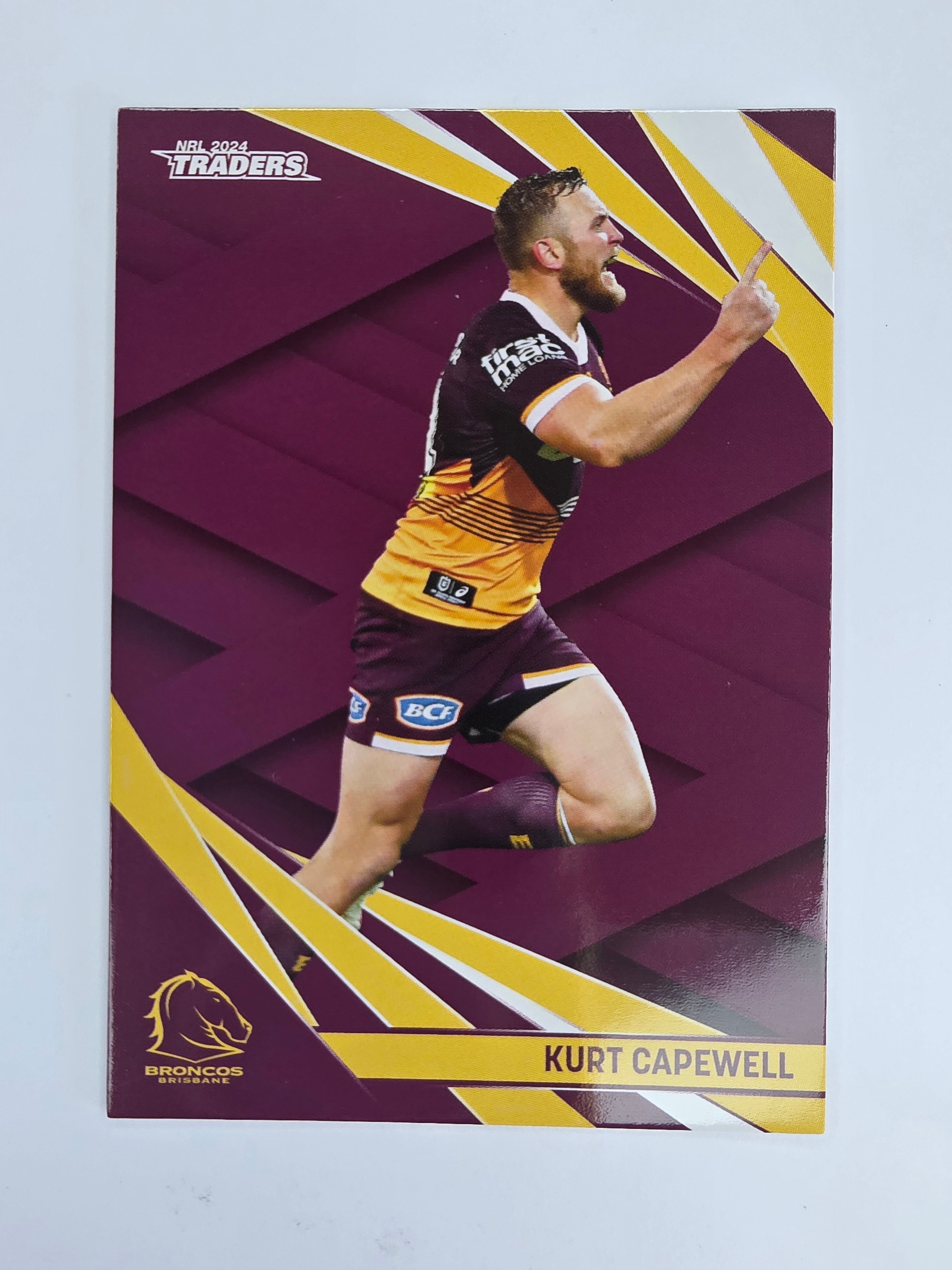 NRL 2024 Traders Base Card #002 Kurt Capewell Brisbane Broncos