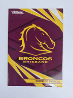 NRL 2024 Traders Base Card #001 Broncos Checklist Brisbane Broncos