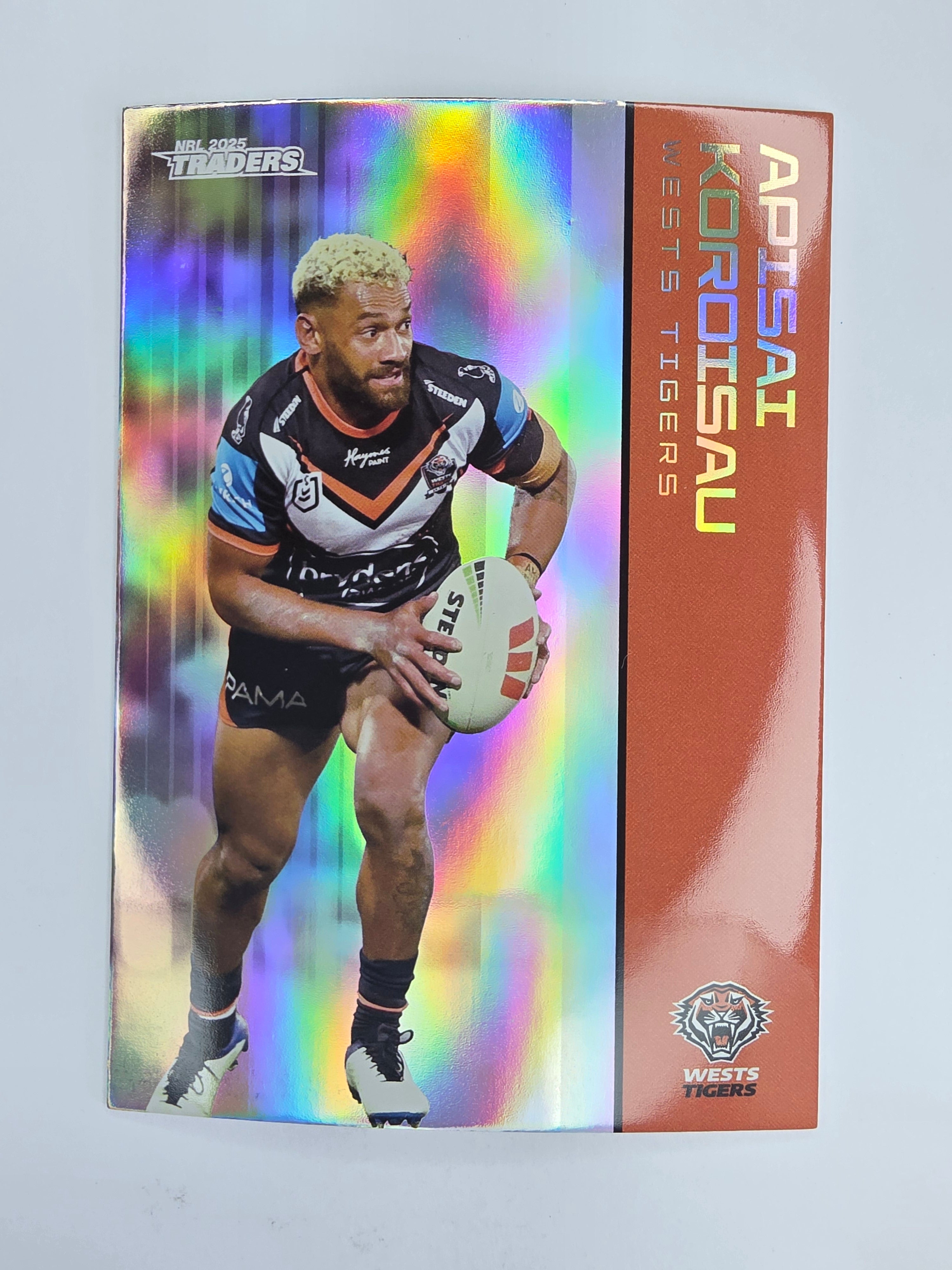 NRL 2025 Traders Silver Parallel #150 Apisai Koroisau Wests Tigers