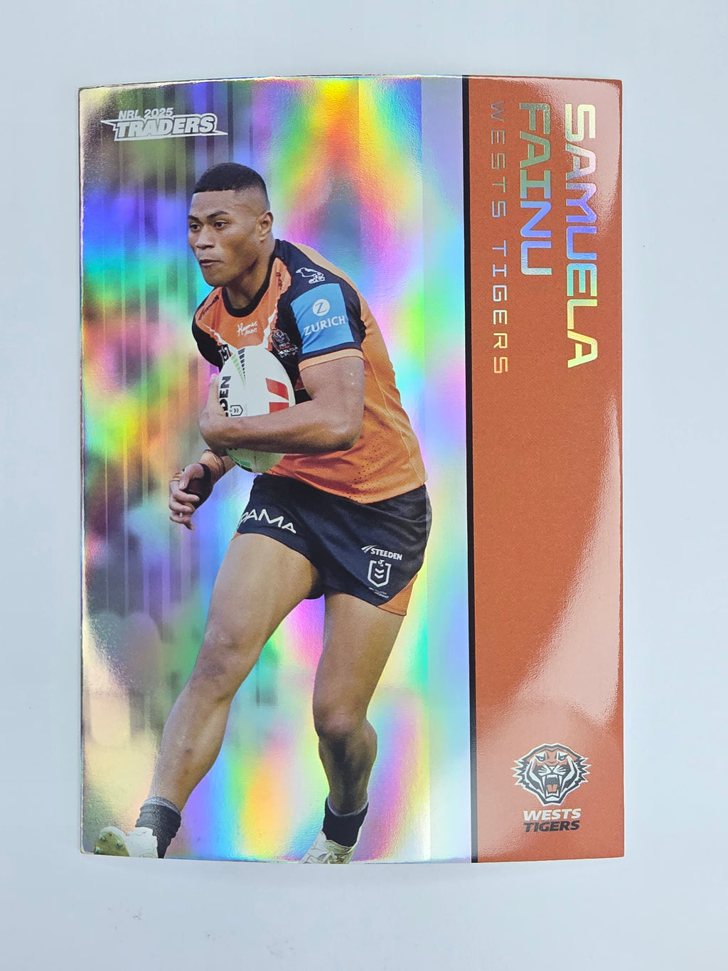 NRL 2025 Traders Silver Parallel #148 Samuela Fainu Wests Tigers