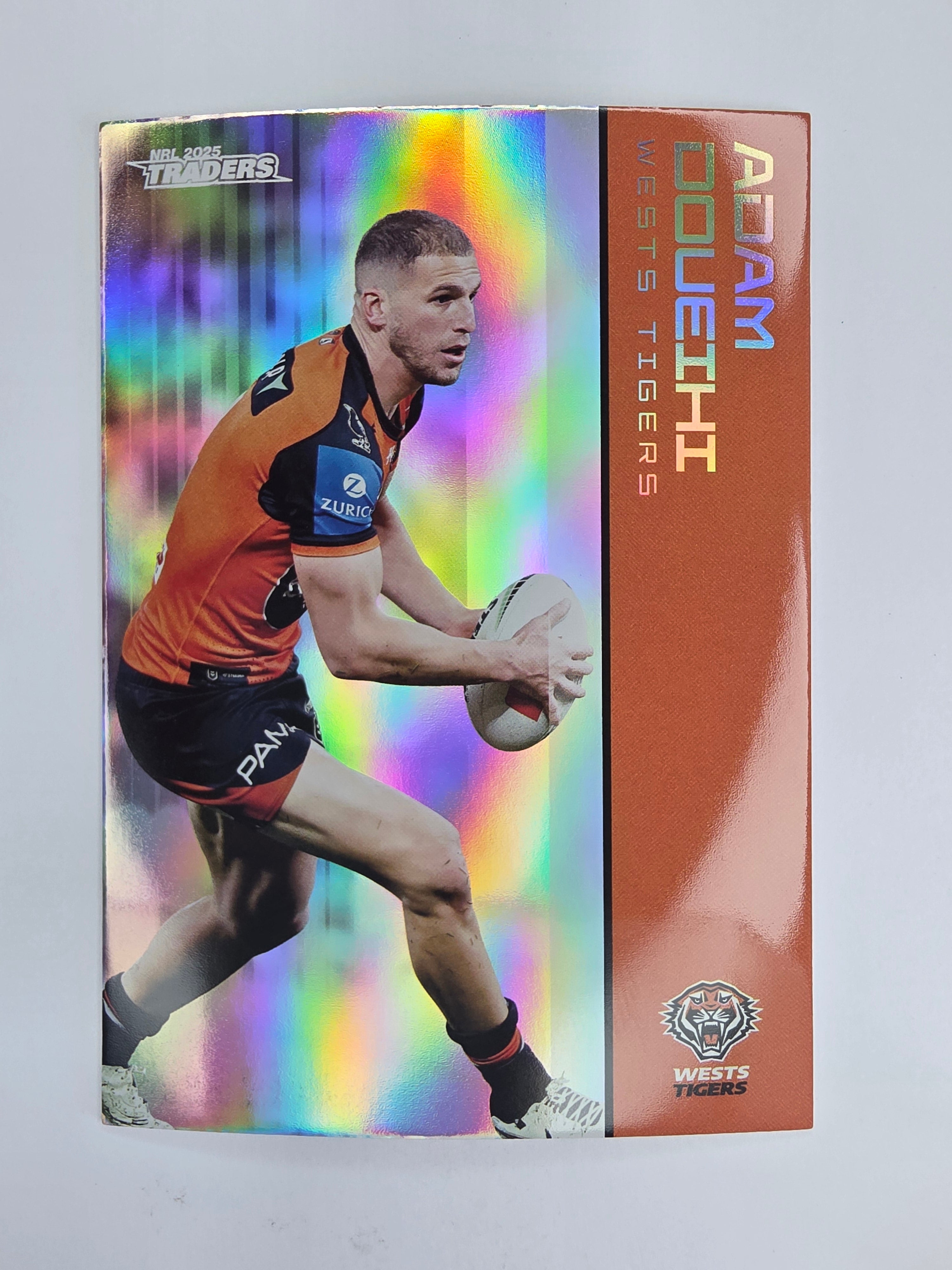 NRL 2025 Traders Silver Parallel #147 Adam Doueihi Wests Tigers