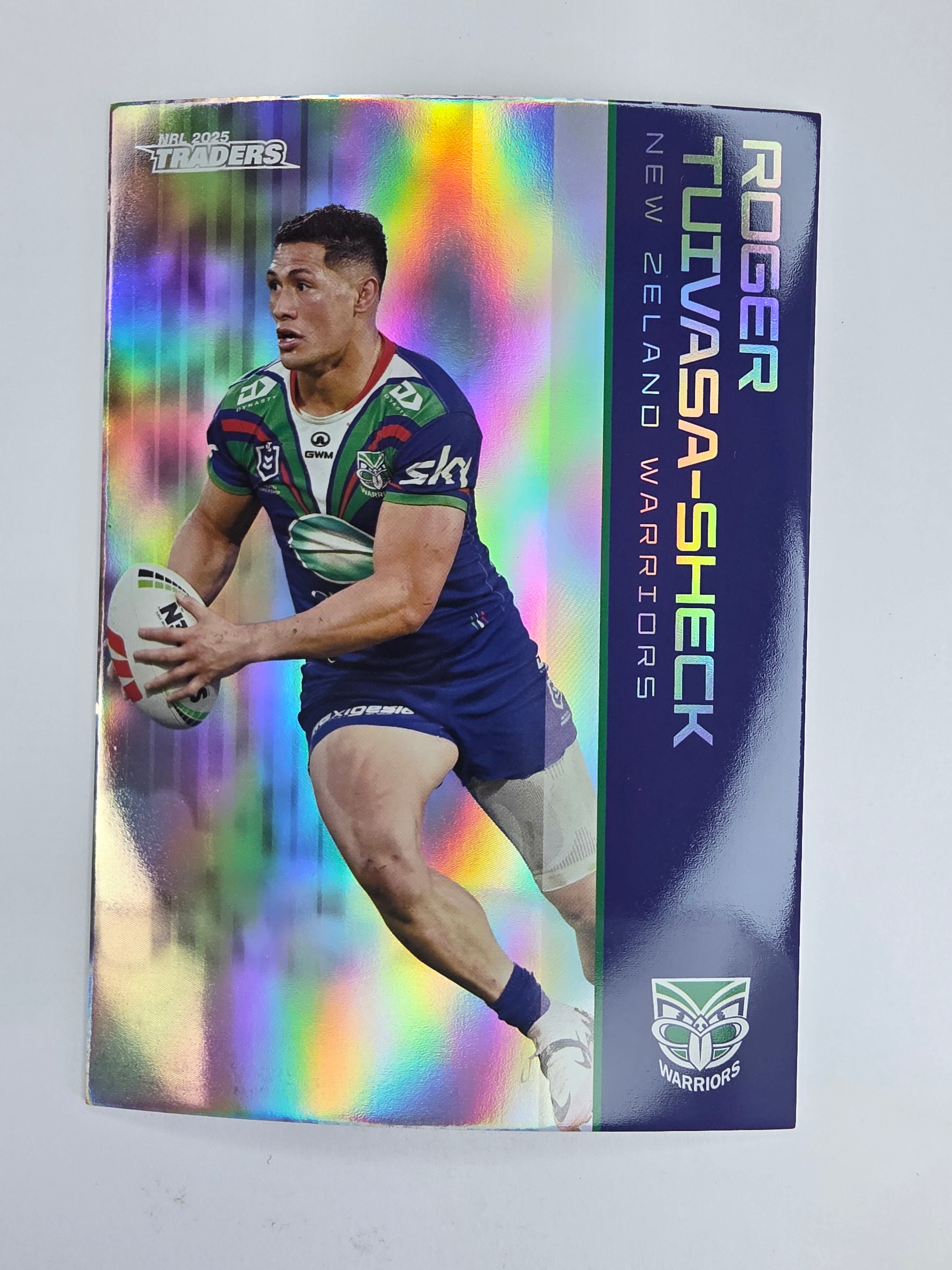 NRL 2025 Traders Silver Parallel #143 Roger Tuivasa-Sheck New Zealand Warriors