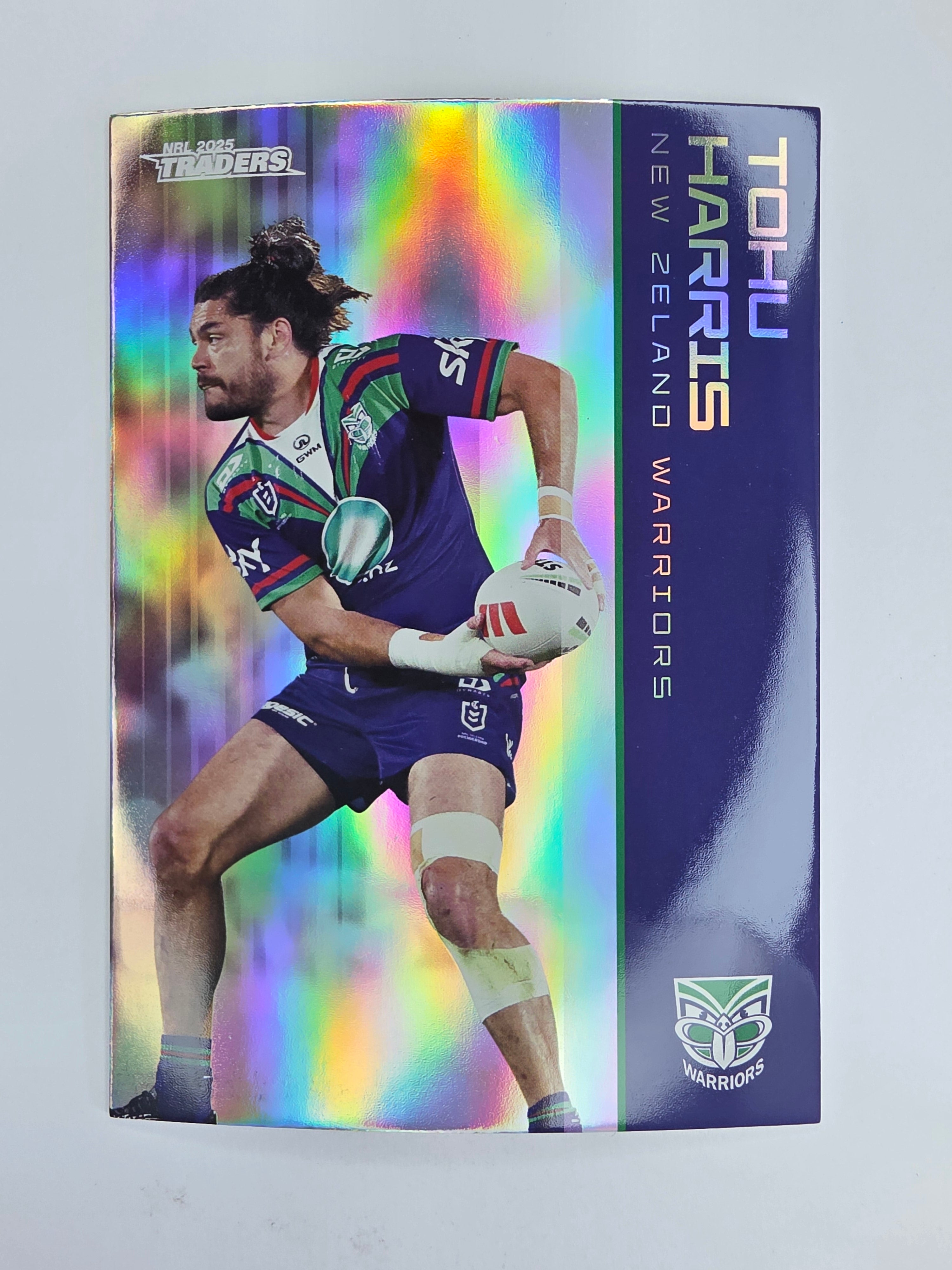 NRL 2025 Traders Silver Parallel #140 Tohu Harris New Zealand Warriors
