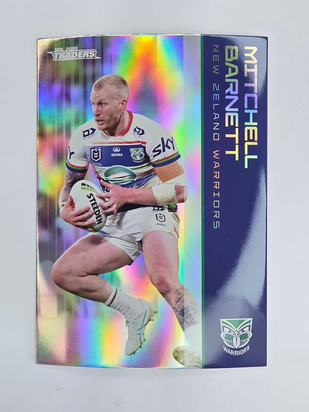 NRL 2025 Traders Silver Parallel #137 Mitchell Barnett New Zealand Warriors