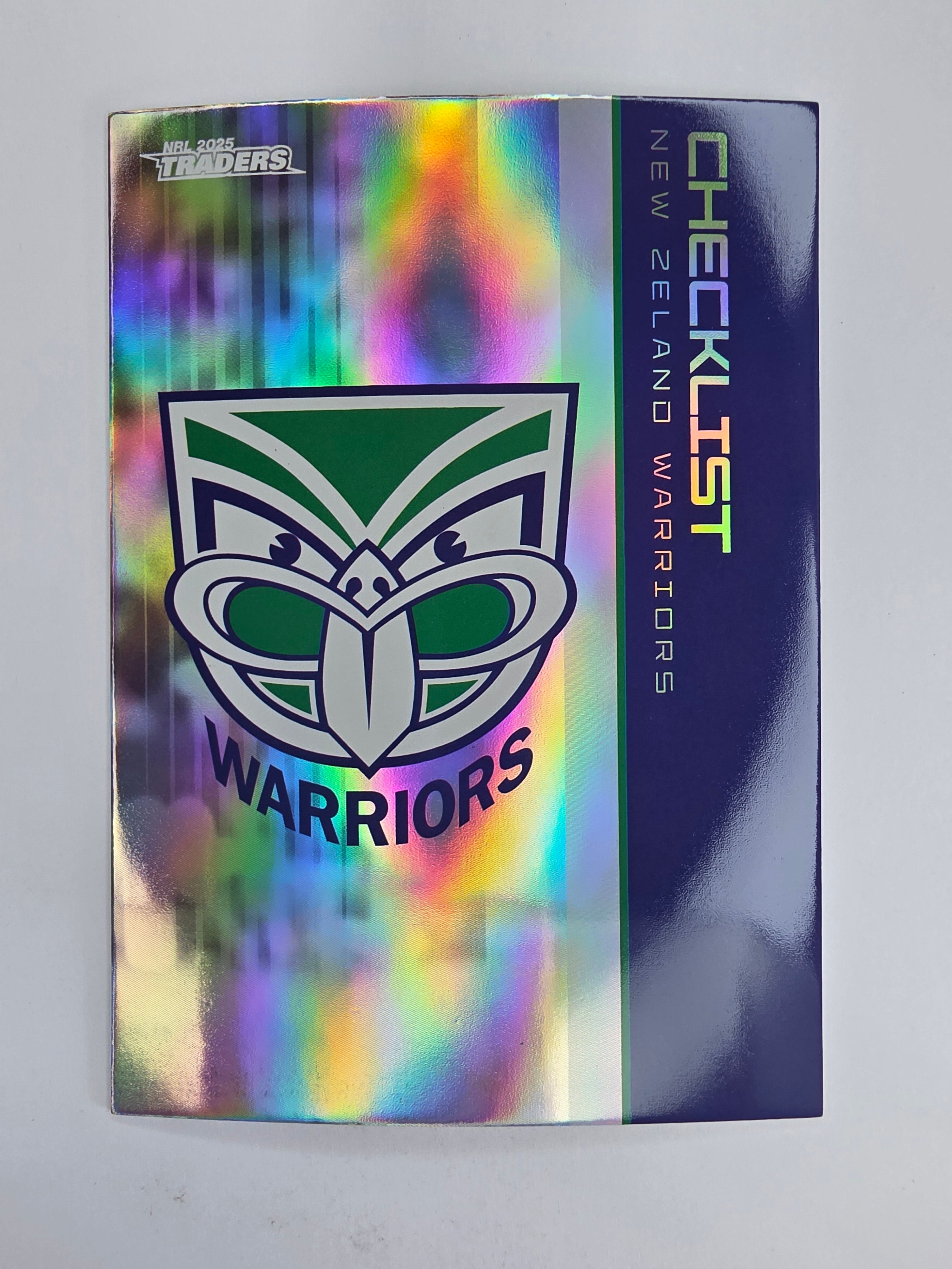 NRL 2025 Traders Silver Parallel #136 Warriors Checklist New Zealand Warriors