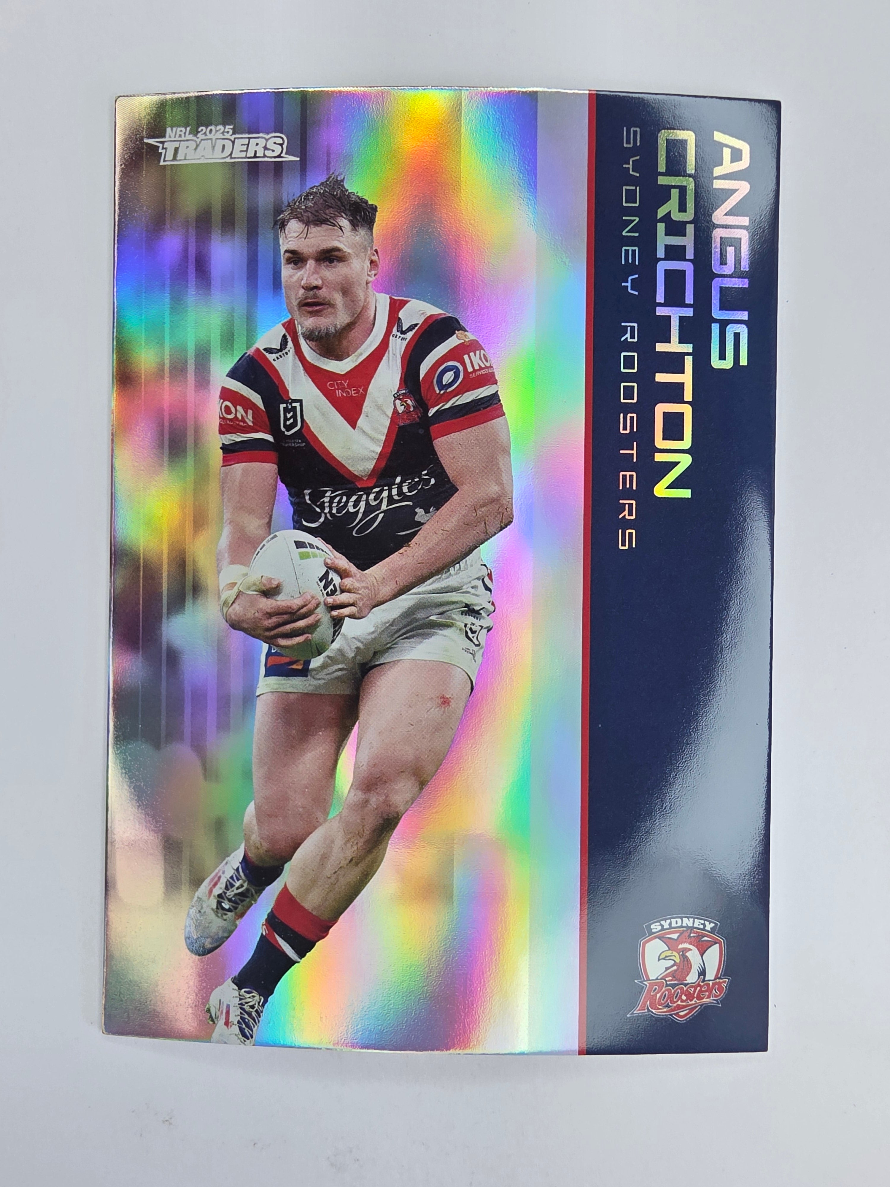 NRL 2025 Traders Silver Parallel #129 Angus Crichton Sydney Roosters