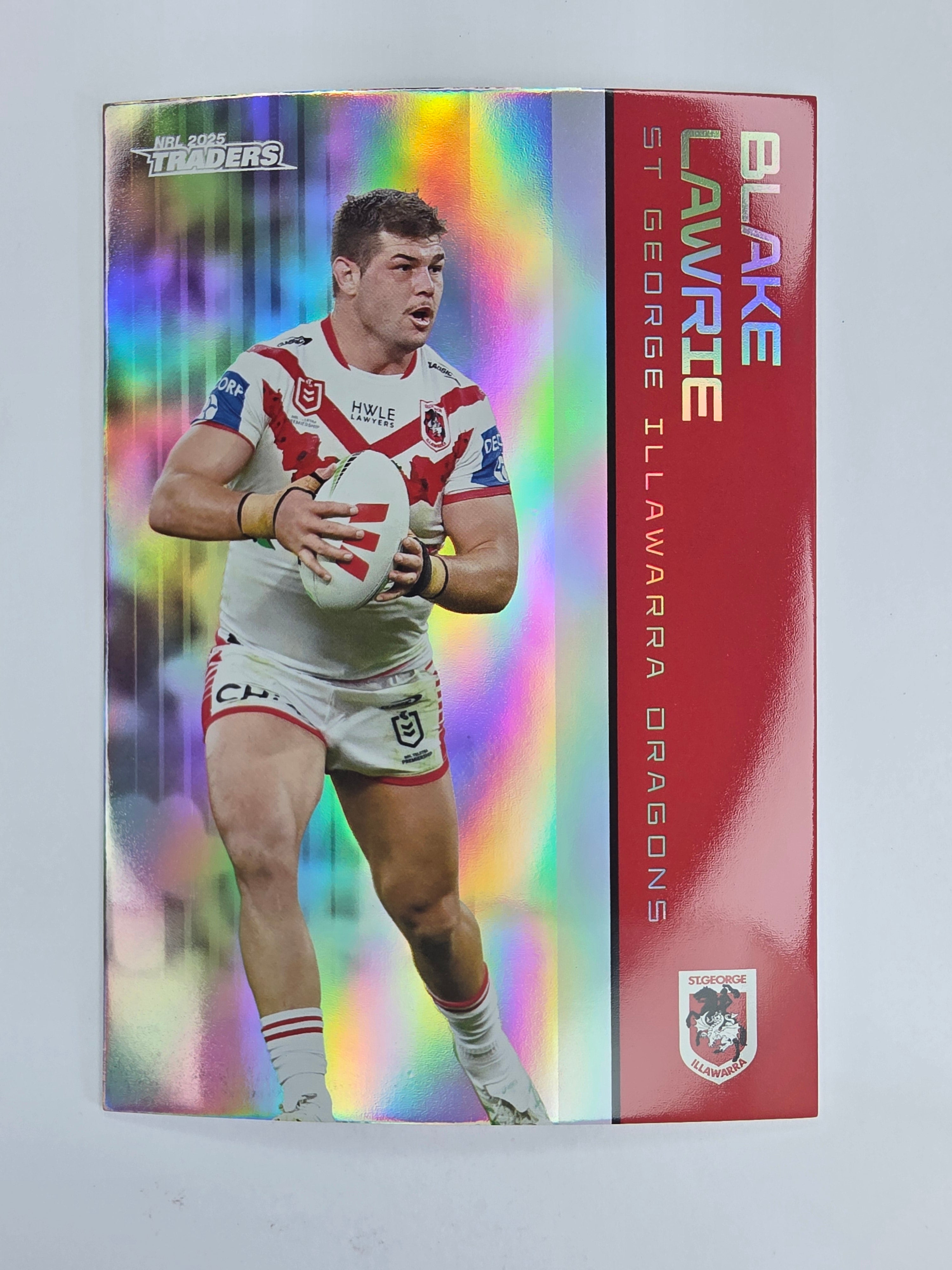 NRL 2025 Traders Silver Parallel #122 Blake Lawrie St George Illawarra Dragons