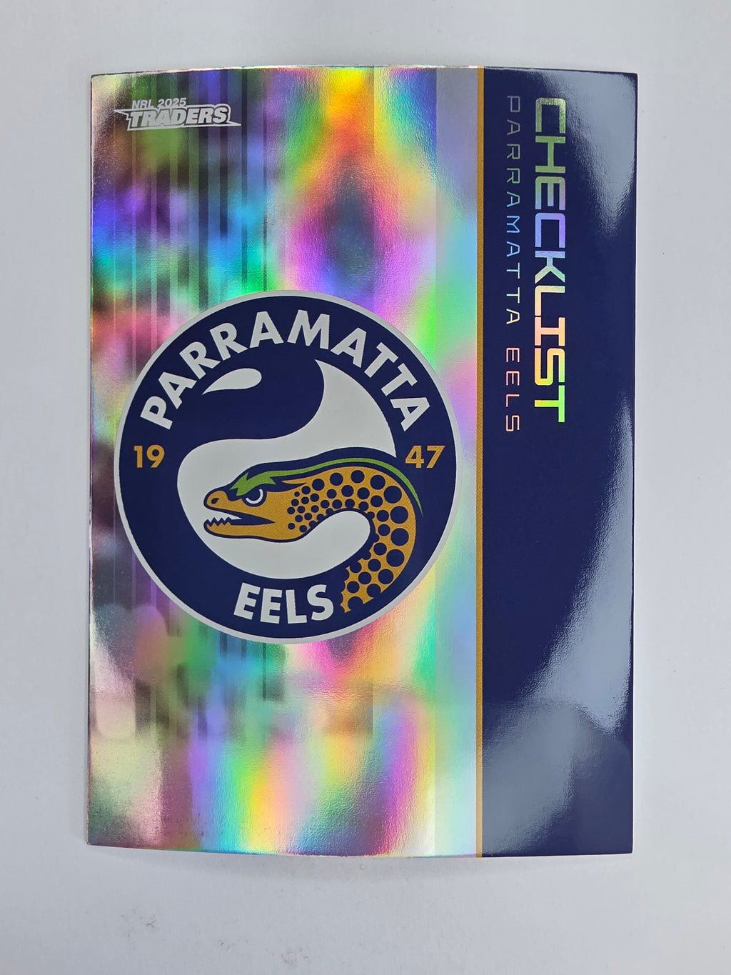 NRL 2025 Traders Silver Parallel #091 Eels Checklist Parramatta Eels