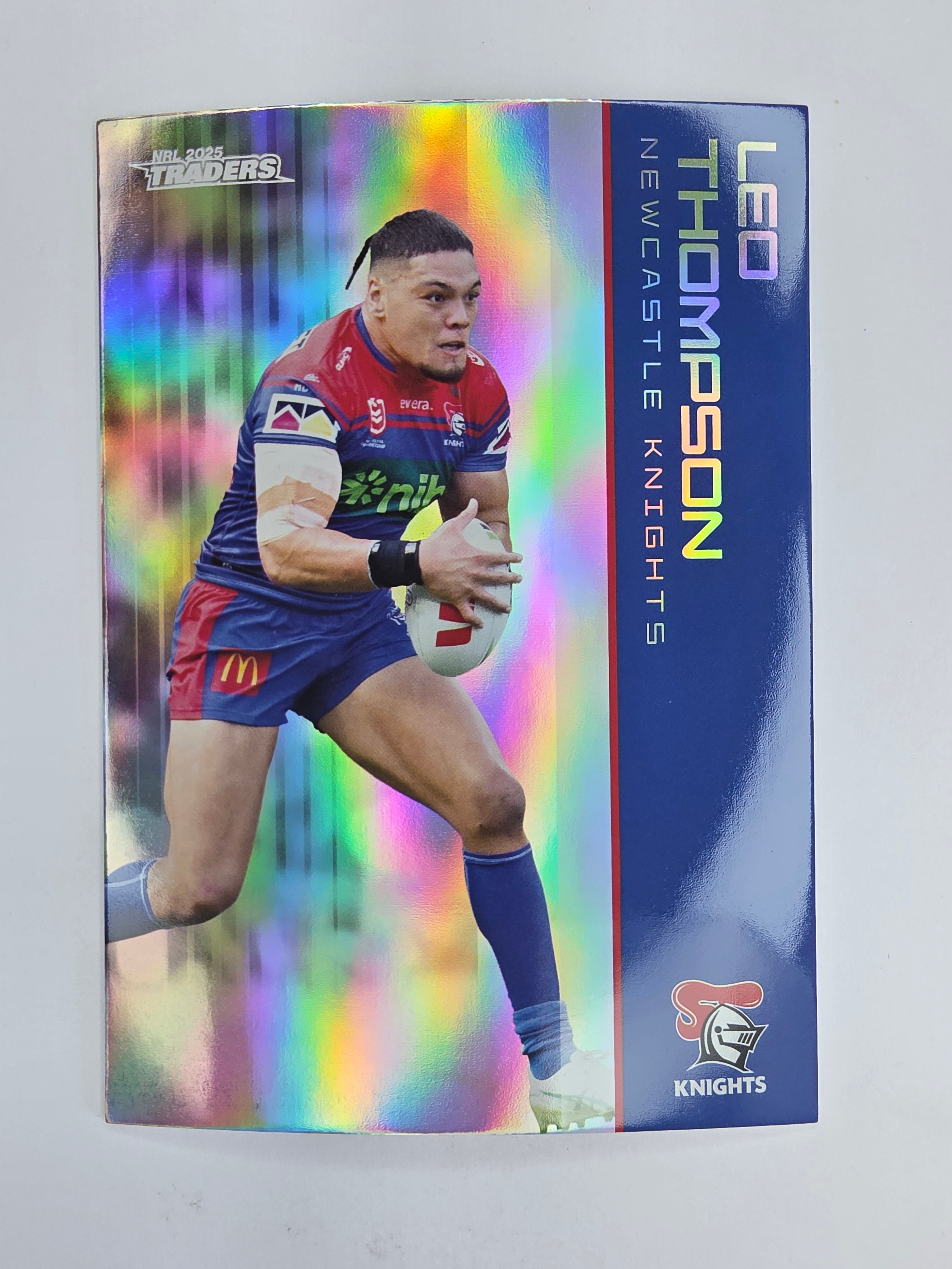 NRL 2025 Traders Silver Parallel #081 Leo Thompson Newcastle Knights