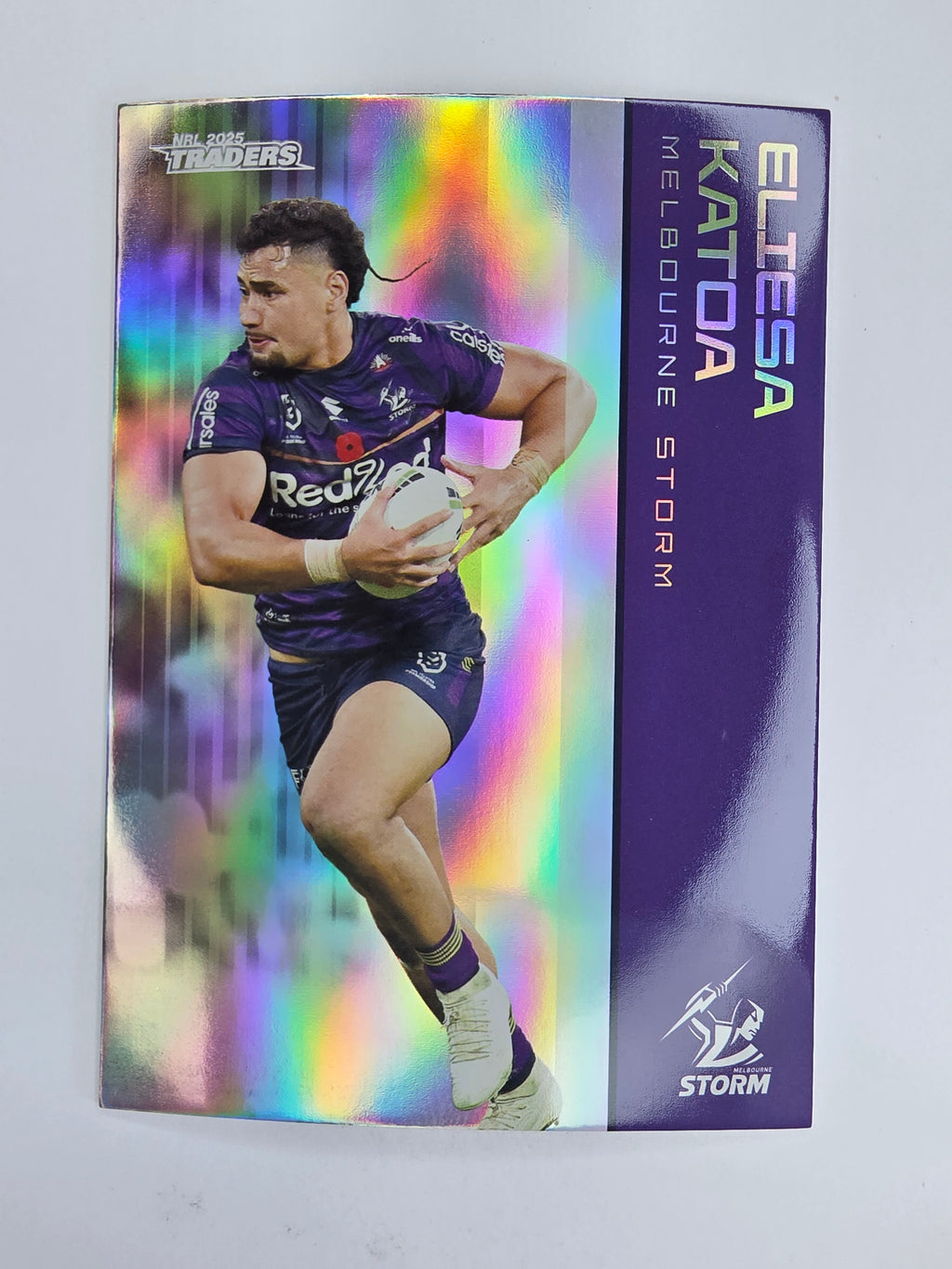 NRL 2025 Traders Silver Parallel #068 Eliesa Katoa Melbourne Storm