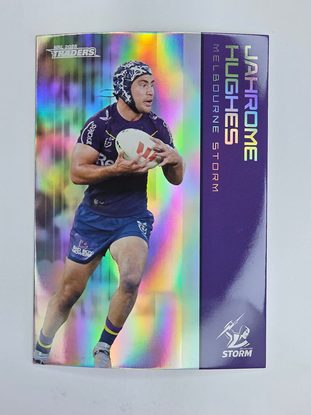 NRL 2025 Traders Silver Parallel #067 Jahrome Hughes Melbourne Storm