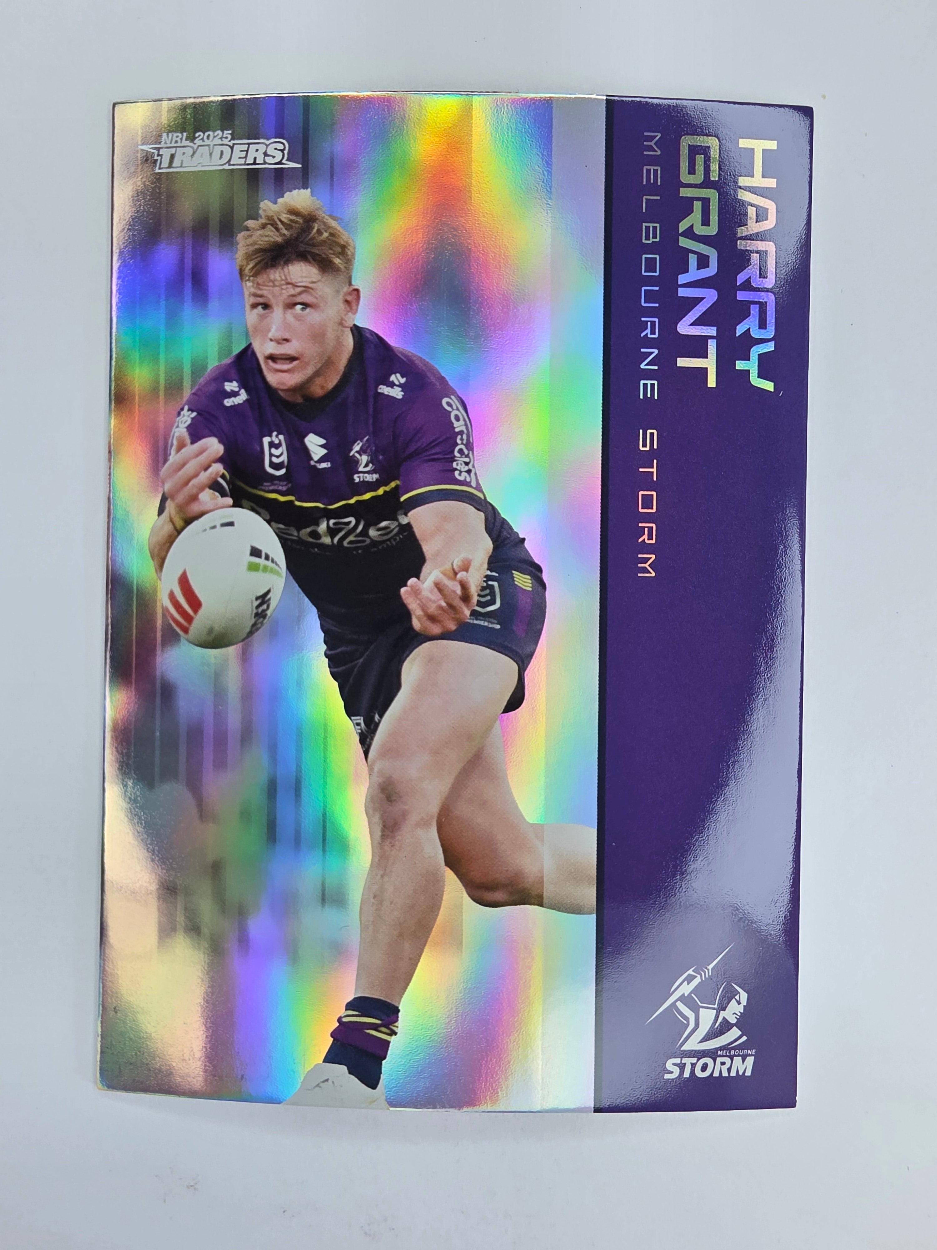 NRL 2025 Traders Silver Parallel #066 Harry Grant Melbourne Storm