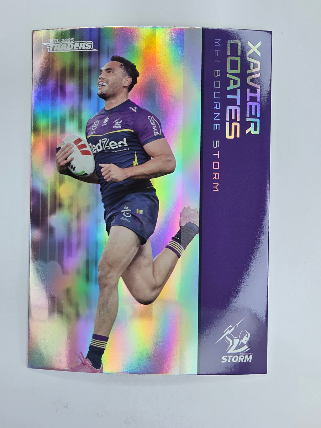 NRL 2025 Traders Silver Parallel #065 Xavier Coates Melbourne Storm