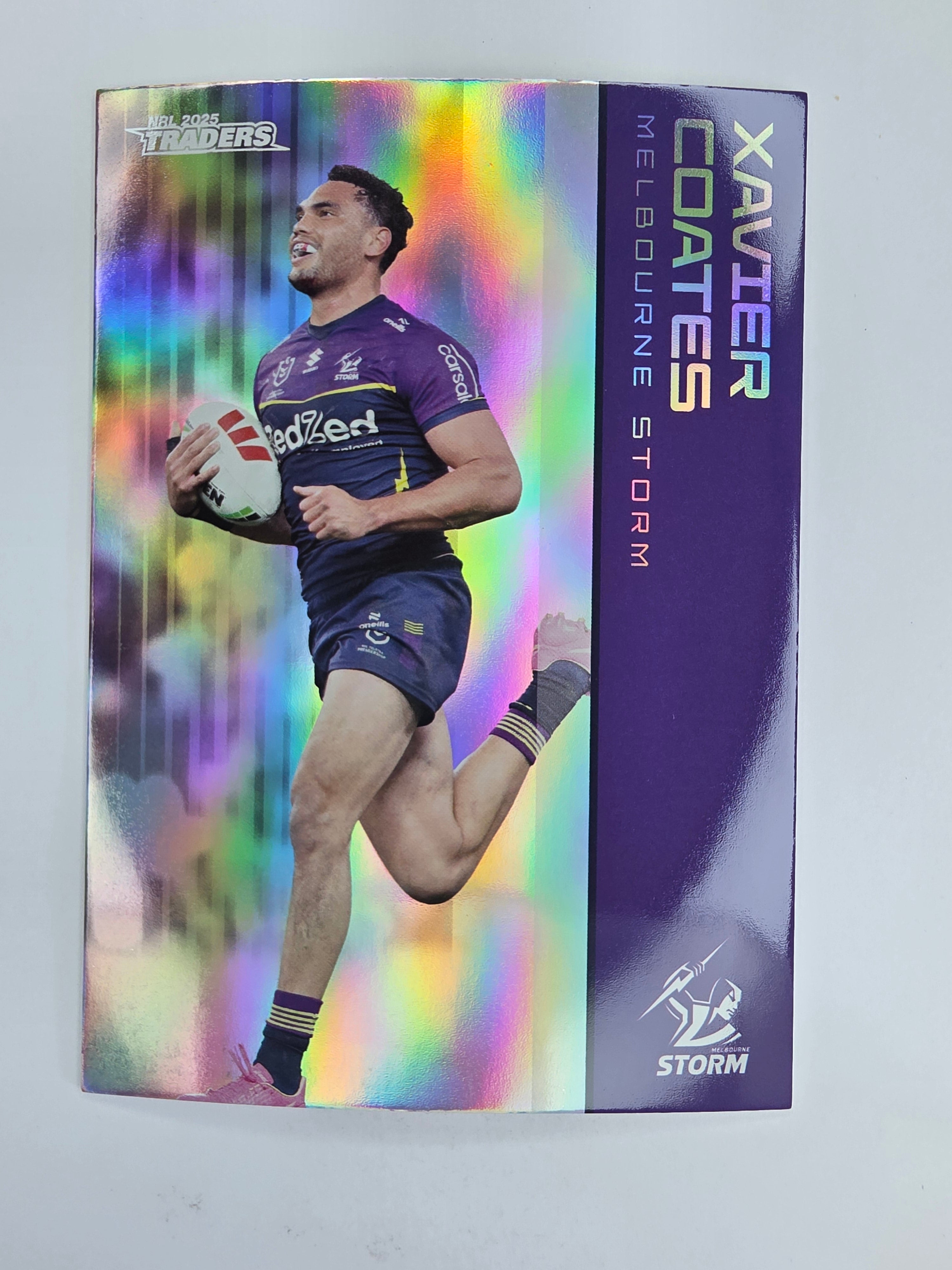 NRL 2025 Traders Silver Parallel #065 Xavier Coates Melbourne Storm