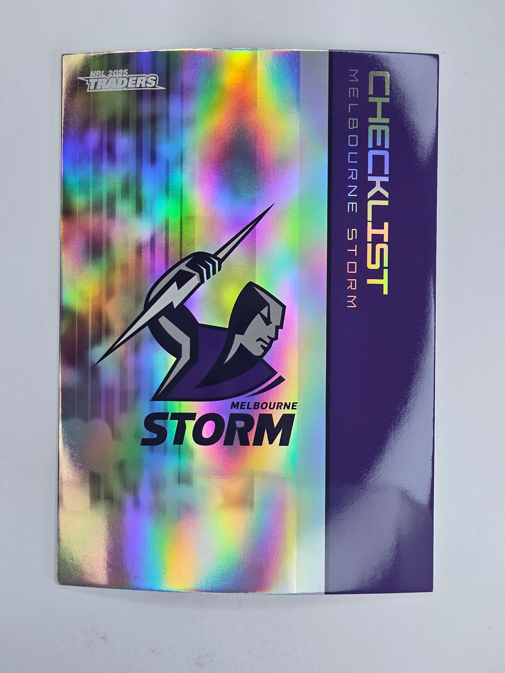 NRL 2025 Traders Silver Parallel #064 Storm Checklist Melbourne Storm