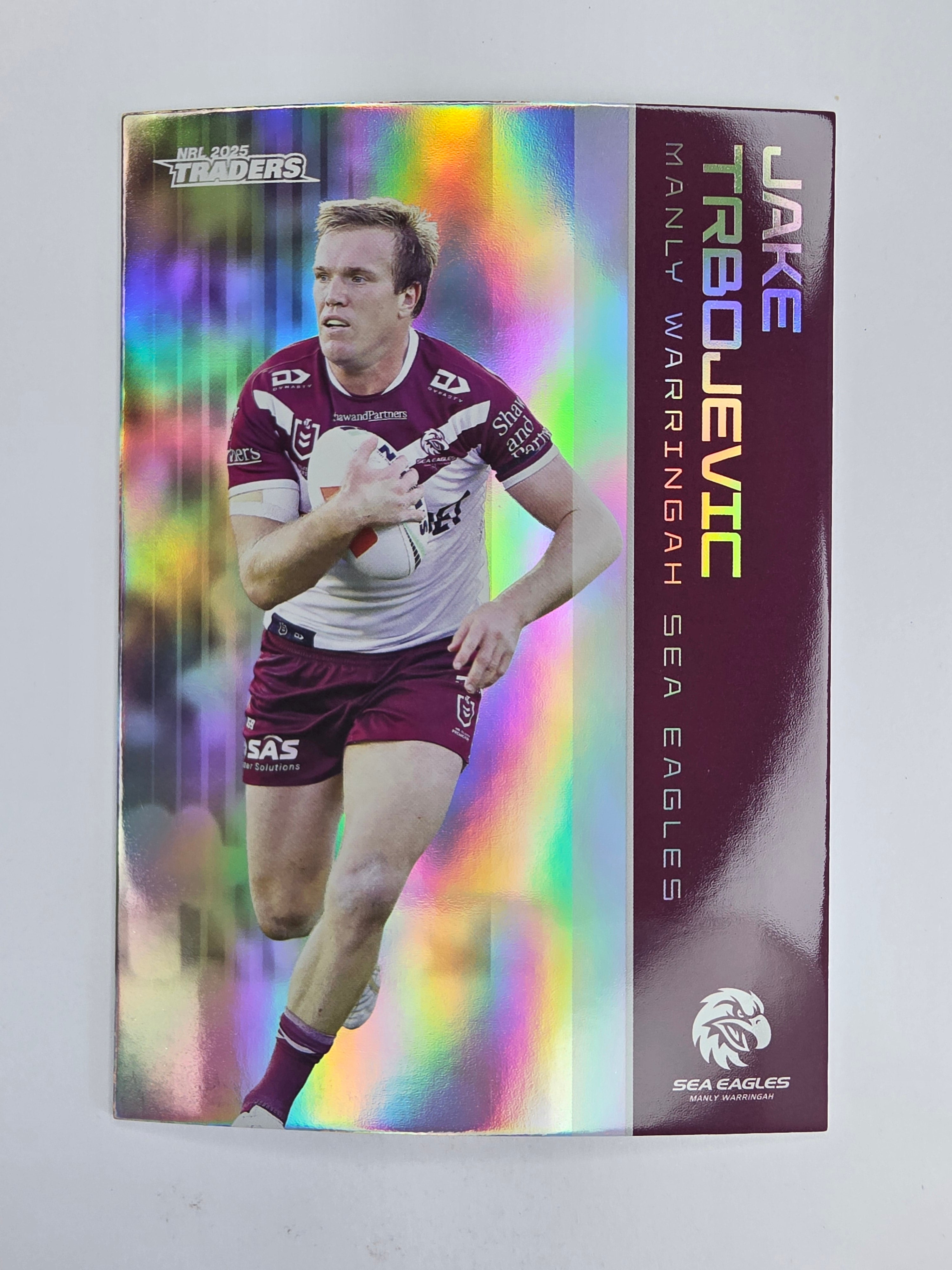 NRL 2025 Traders Silver Parallel #062 Jake Trbojevic Manly Warringah Sea Eagles