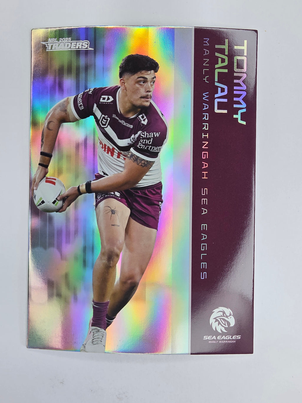 NRL 2025 Traders Silver Parallel #061 Tommy Talau Manly Warringah Sea Eagles