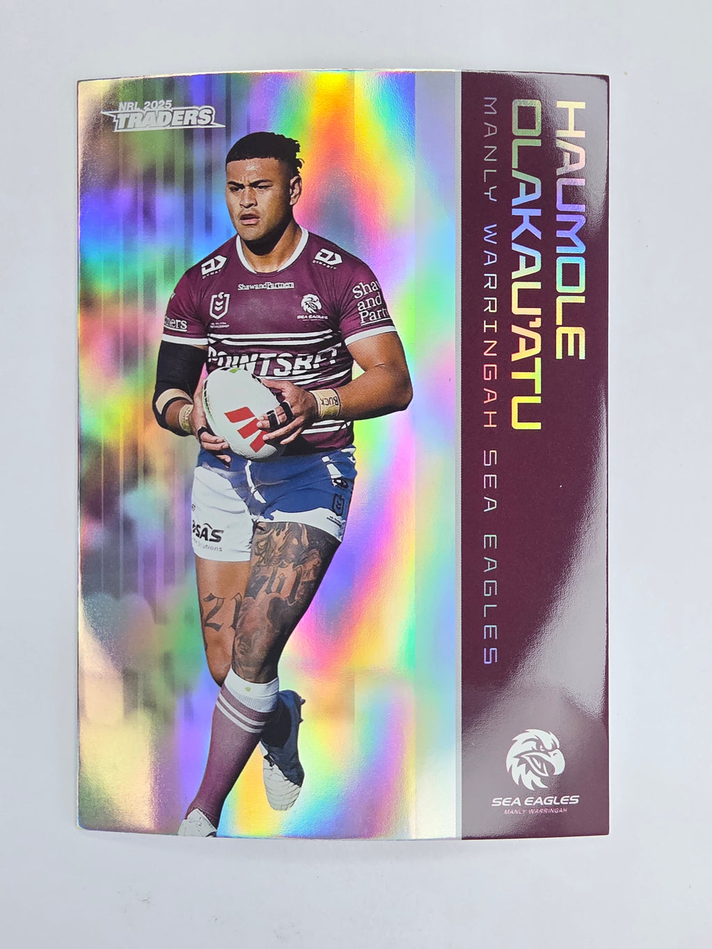NRL 2025 Traders Silver Parallel #060 Haumole Olakau’atu Manly Warringah Sea Eagles