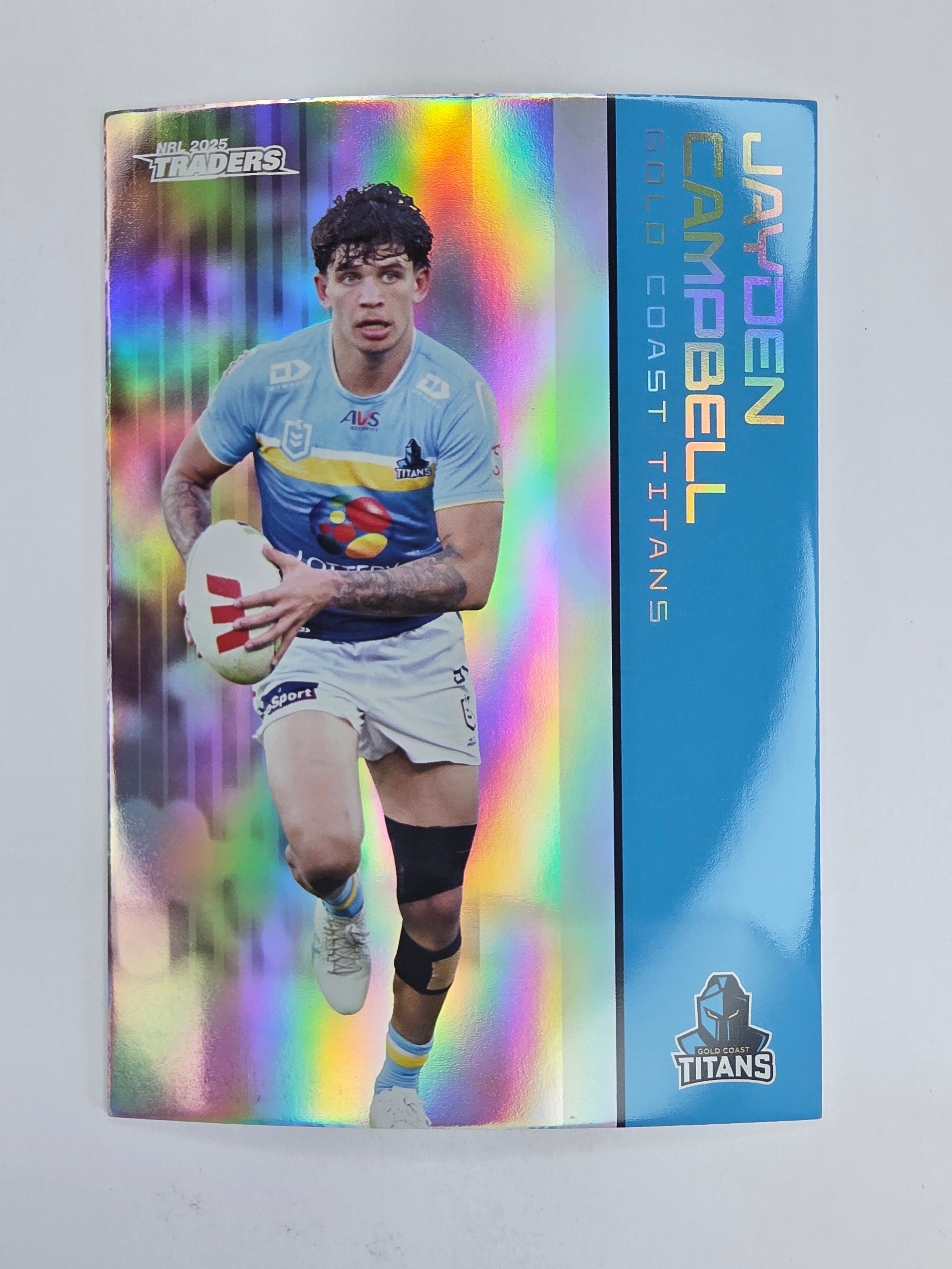 NRL 2025 Traders Silver Parallel #048 Jayden Campbell Gold Coast Titans