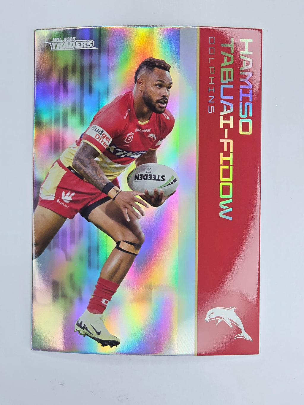 NRL 2025 Traders Silver Parallel #045 Hamiso Tabuai-Fidow Redcliffe Dolphins