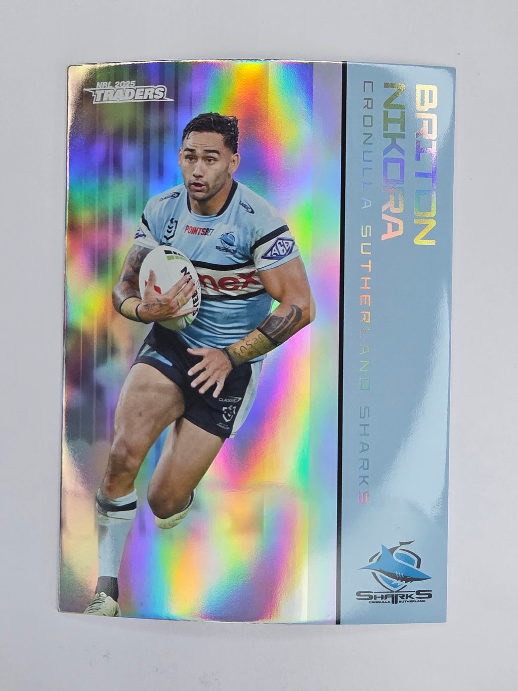 NRL 2025 Traders Silver Parallel #035 Briton Nikora Cronulla Sutherland Sharks