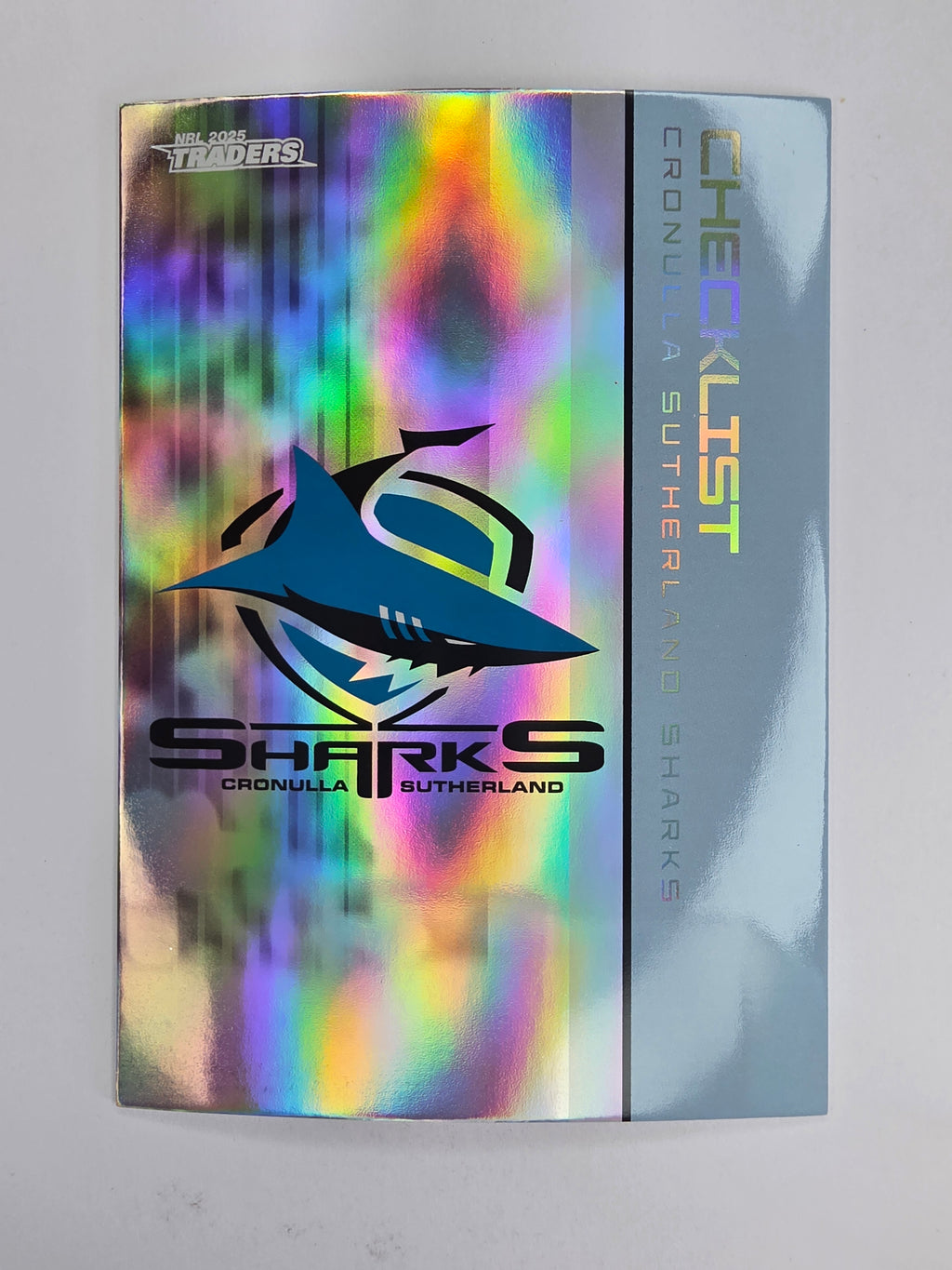 NRL 2025 Traders Silver Parallel #028 Sharks Checklist Cronulla Sutherland Sharks