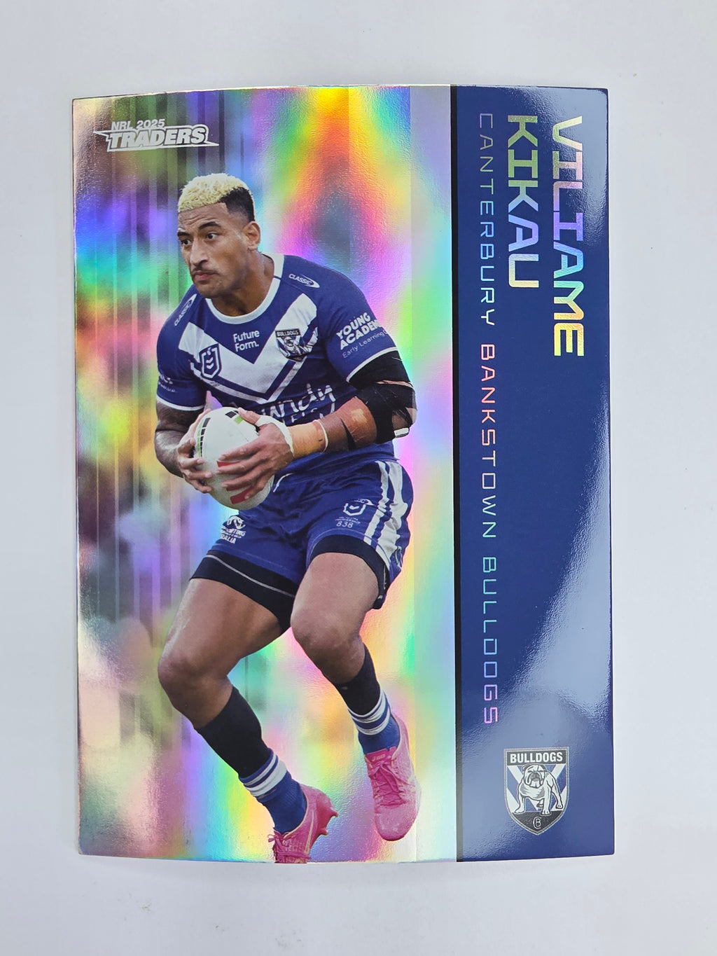 NRL 2025 Traders Silver Parallel #022 Viliame Kikau Canterbury Bankstown Bulldogs