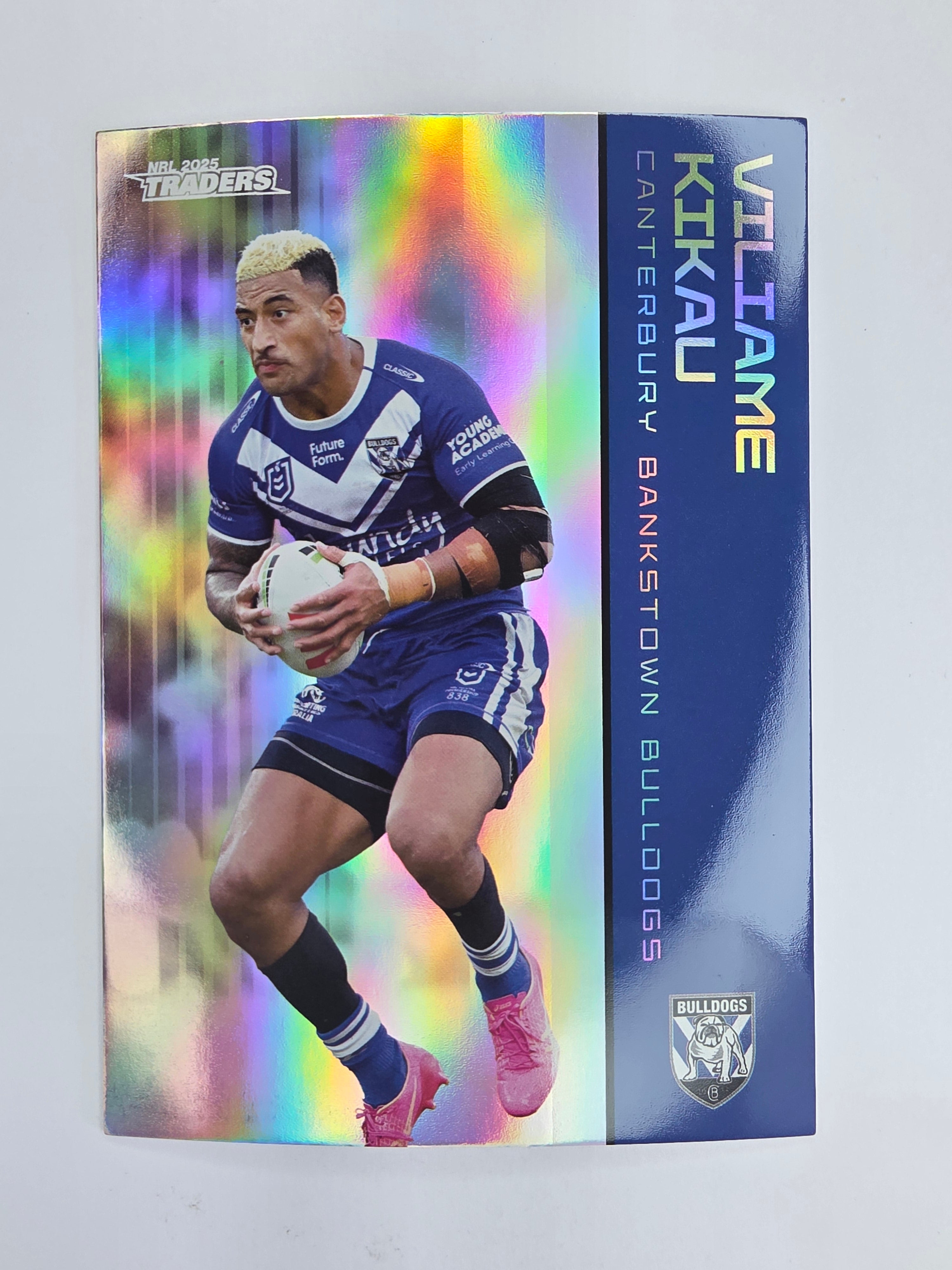 NRL 2025 Traders Silver Parallel #022 Viliame Kikau Canterbury Bankstown Bulldogs