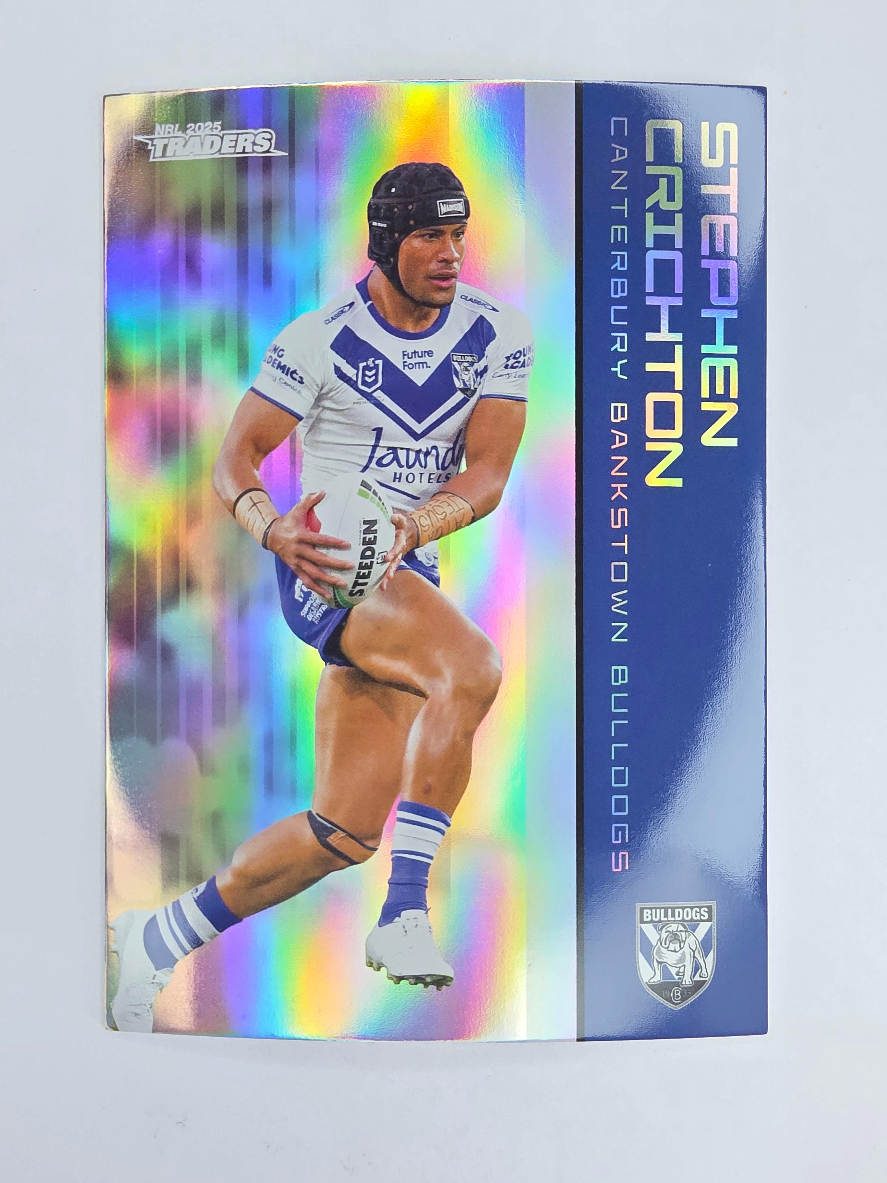 NRL 2025 Traders Silver Parallel #021 Stephen Crichton Canterbury Bankstown Bulldogs