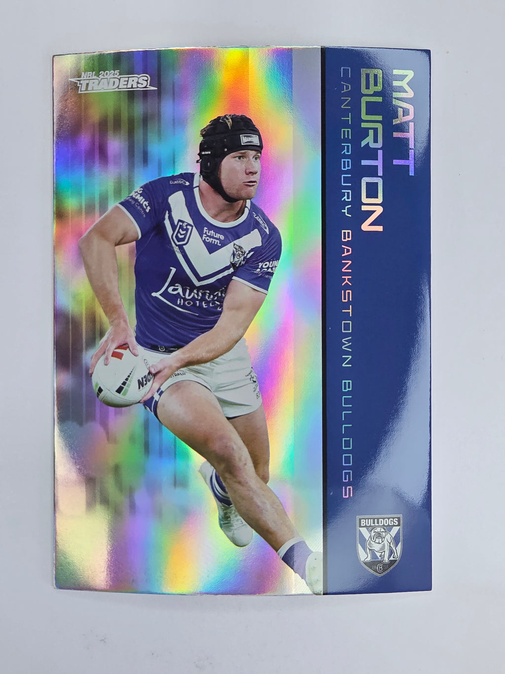 NRL 2025 Traders Silver Parallel #020 Matt Burton Canterbury Bankstown Bulldogs
