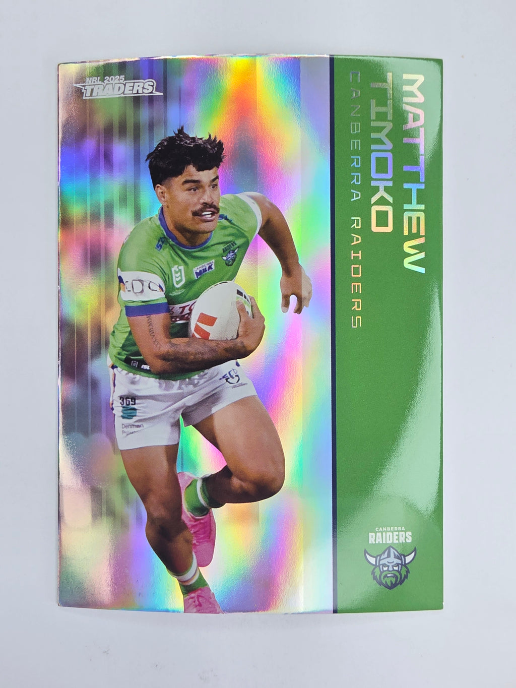 NRL 2025 Traders Silver Parallel #016 Matthew Timoko Canberra Raiders