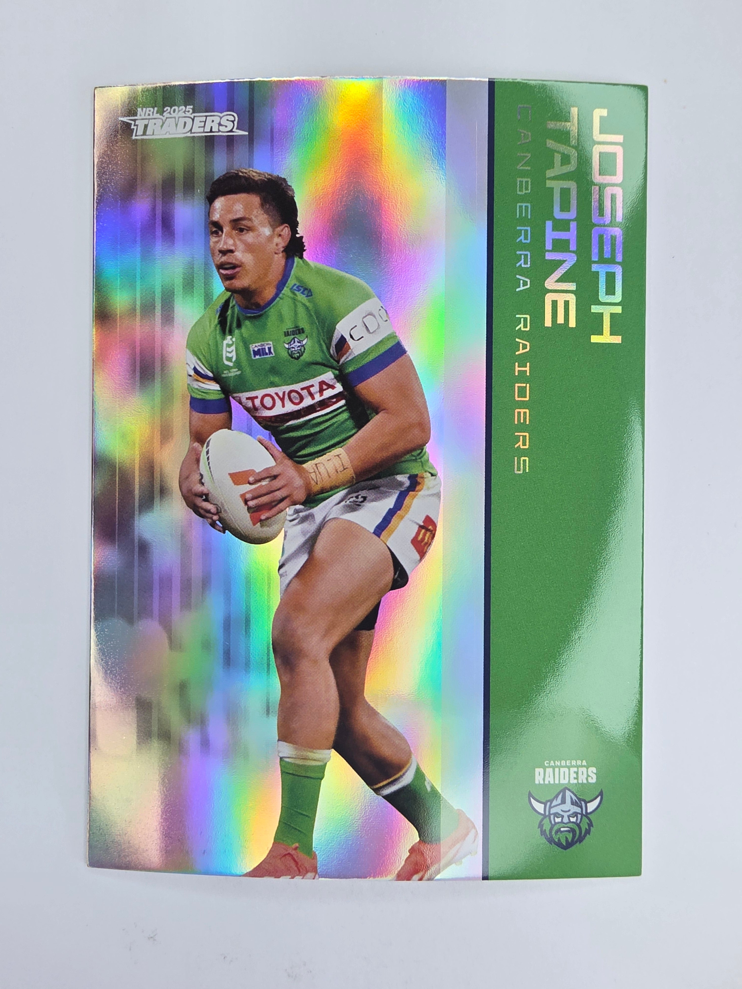 NRL 2025 Traders Silver Parallel #015 Joseph Tapine Canberra Raiders