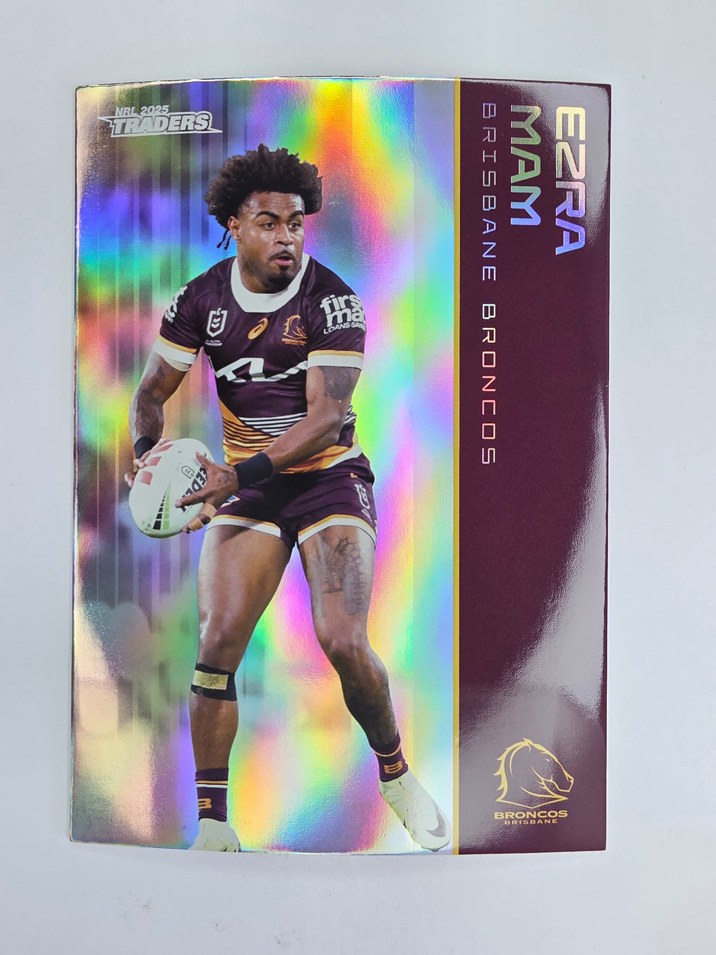 NRL 2025 Traders Silver Parallel #005 Ezra Mam Brisbane Broncos