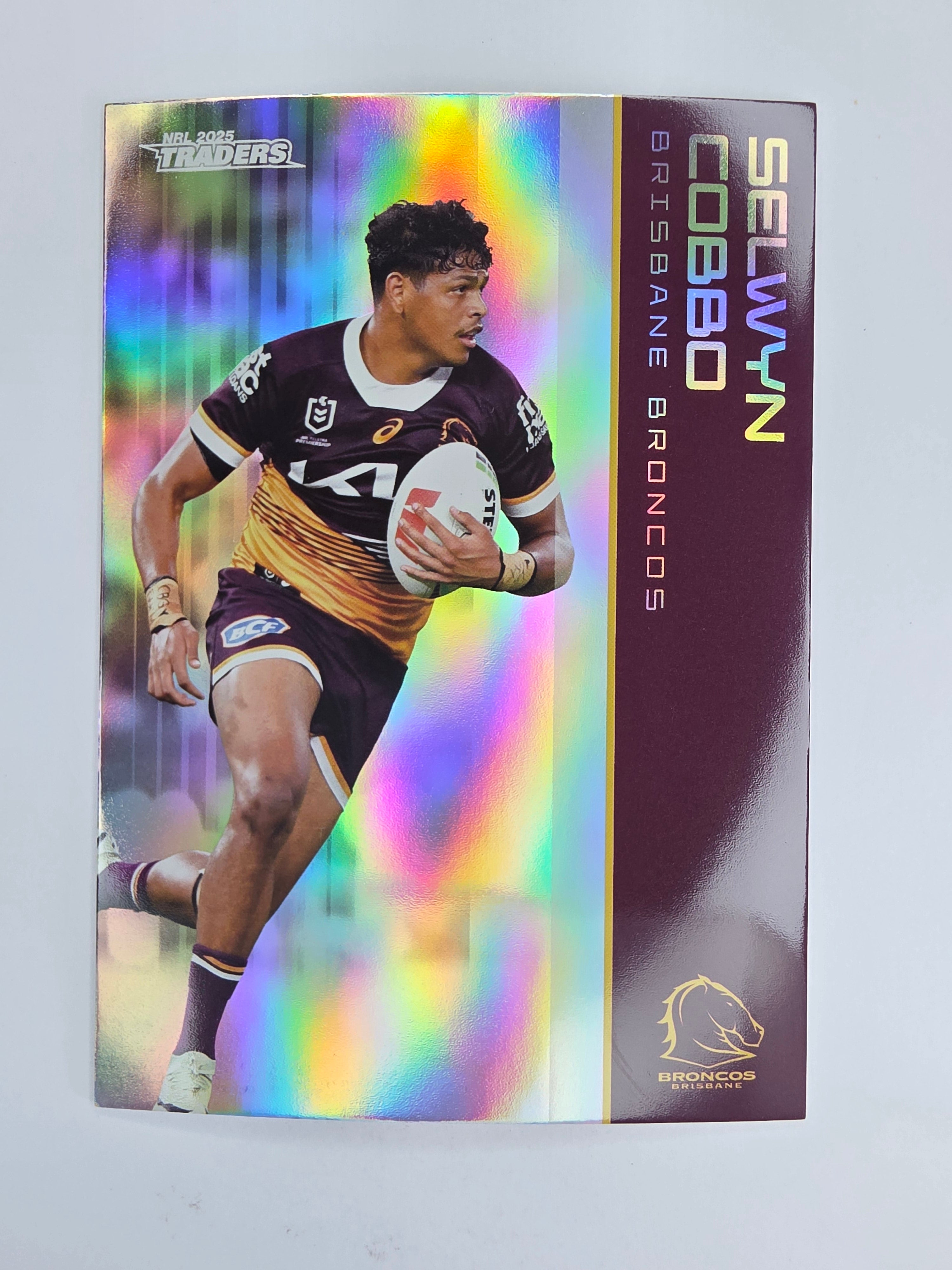NRL 2025 Traders Silver Parallel #003 Selwyn Cobbo Brisbane Broncos