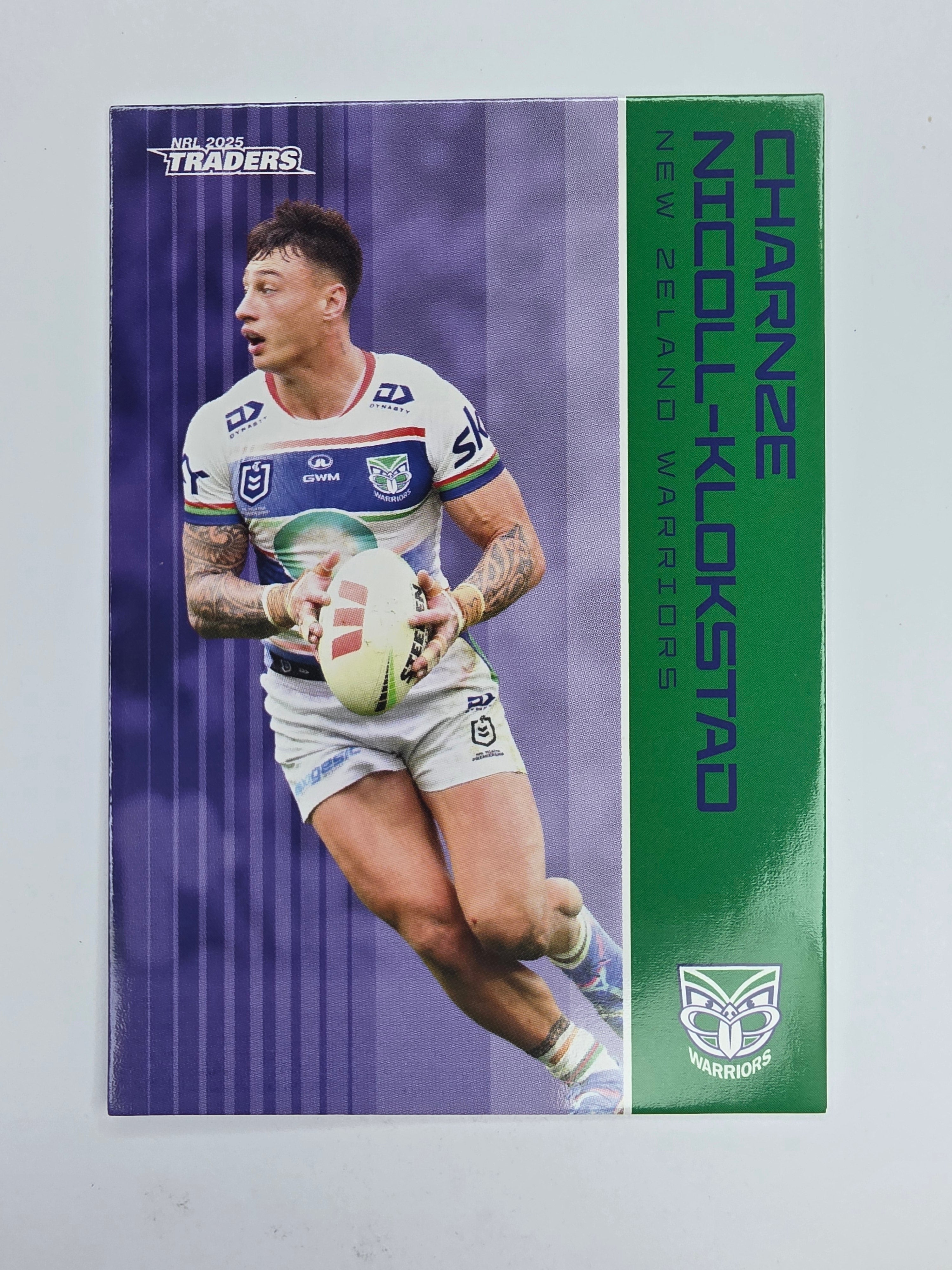 NRL 2025 Traders Base Card #142 Charnze Nicoll-Klokstad New Zealand Warriors