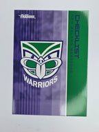 NRL 2025 Traders Base Card #136 Warriors Checklist New Zealand Warriors