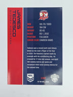 NRL 2025 Traders Base Card #132 James Tedesco Sydney Roosters