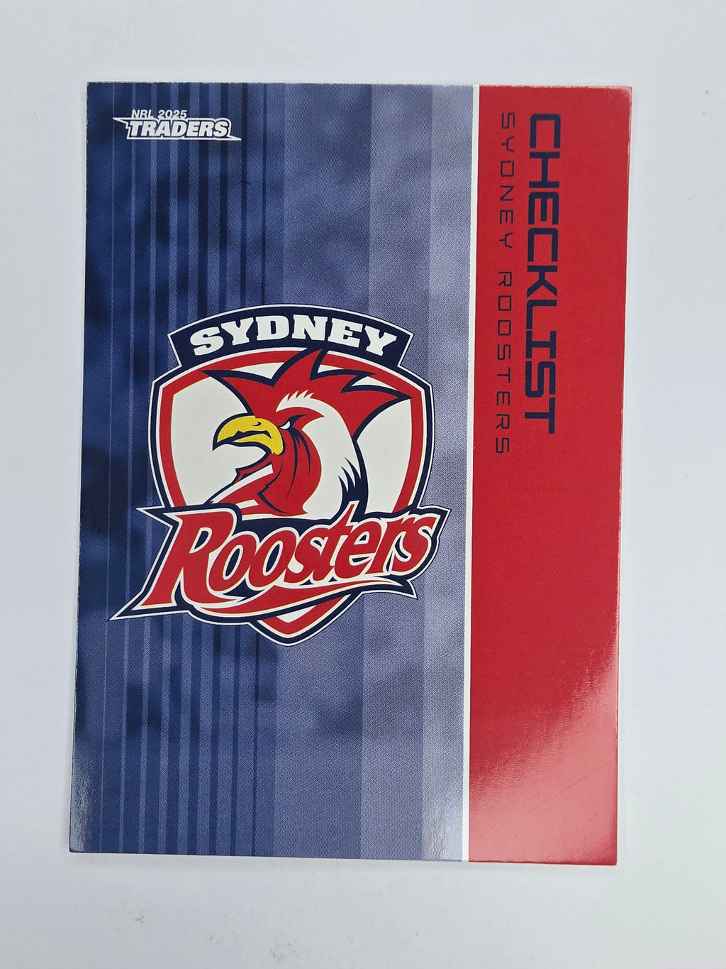 NRL 2025 Traders Base Card #127 Roosters Checklist Sydney Roosters