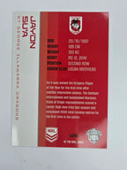 NRL 2025 Traders Base Card #126 Jaydn Su’a St George Illawarra Dragons