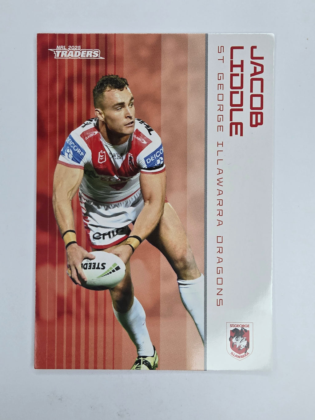 NRL 2025 Traders Base Card #124 Jacob Liddle St George Illawarra Dragons