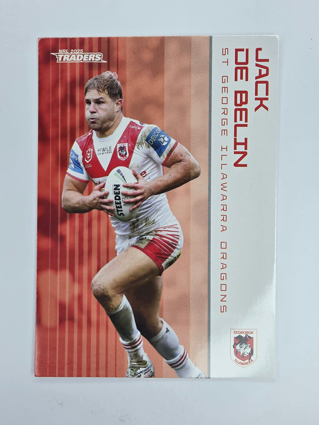 NRL 2025 Traders Base Card #119 Jack de Belin St George Illawarra Dragons