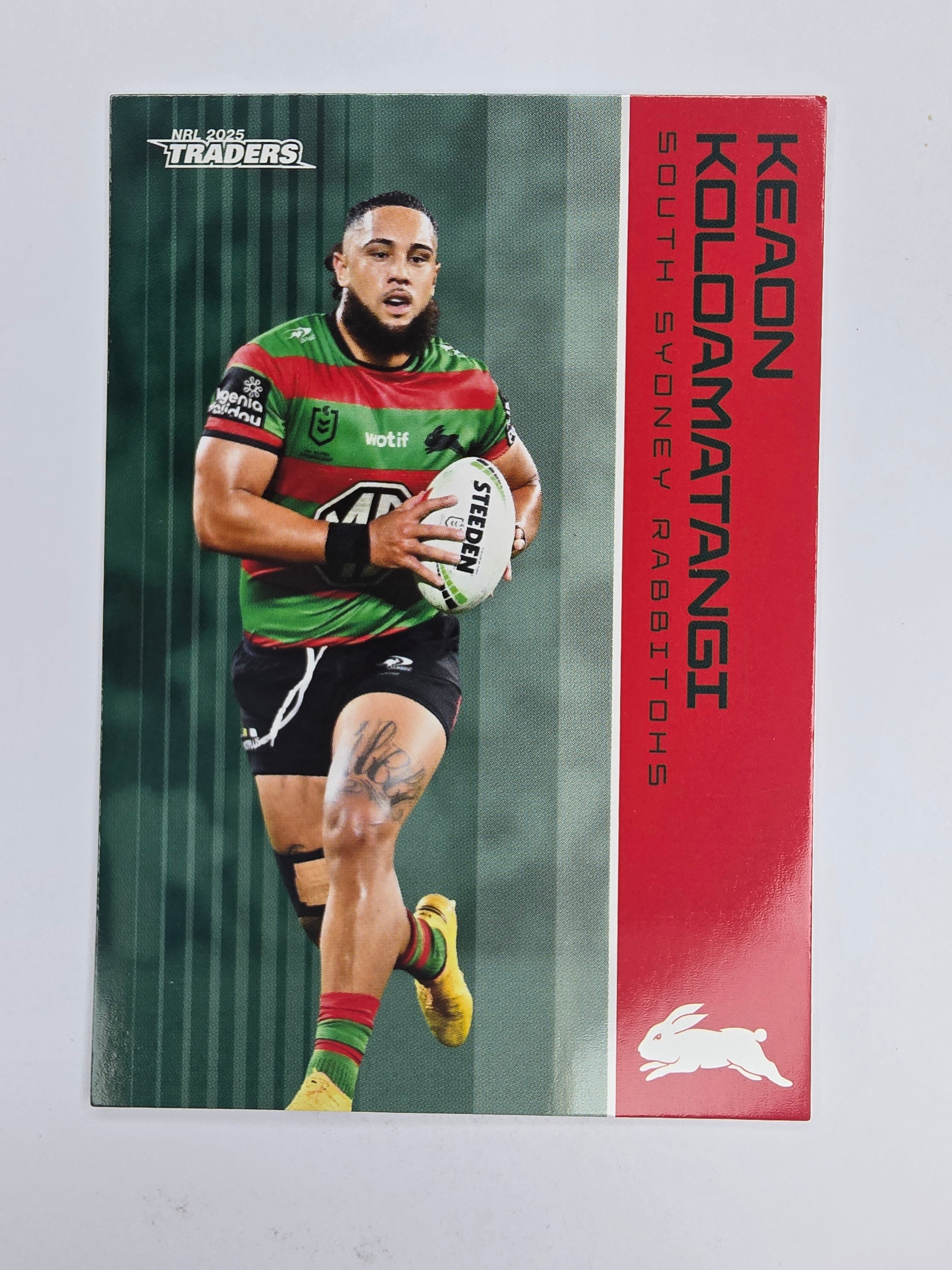 NRL 2025 Traders Base Card #112 Keaon Koloamatangi South Sydney Rabbitohs