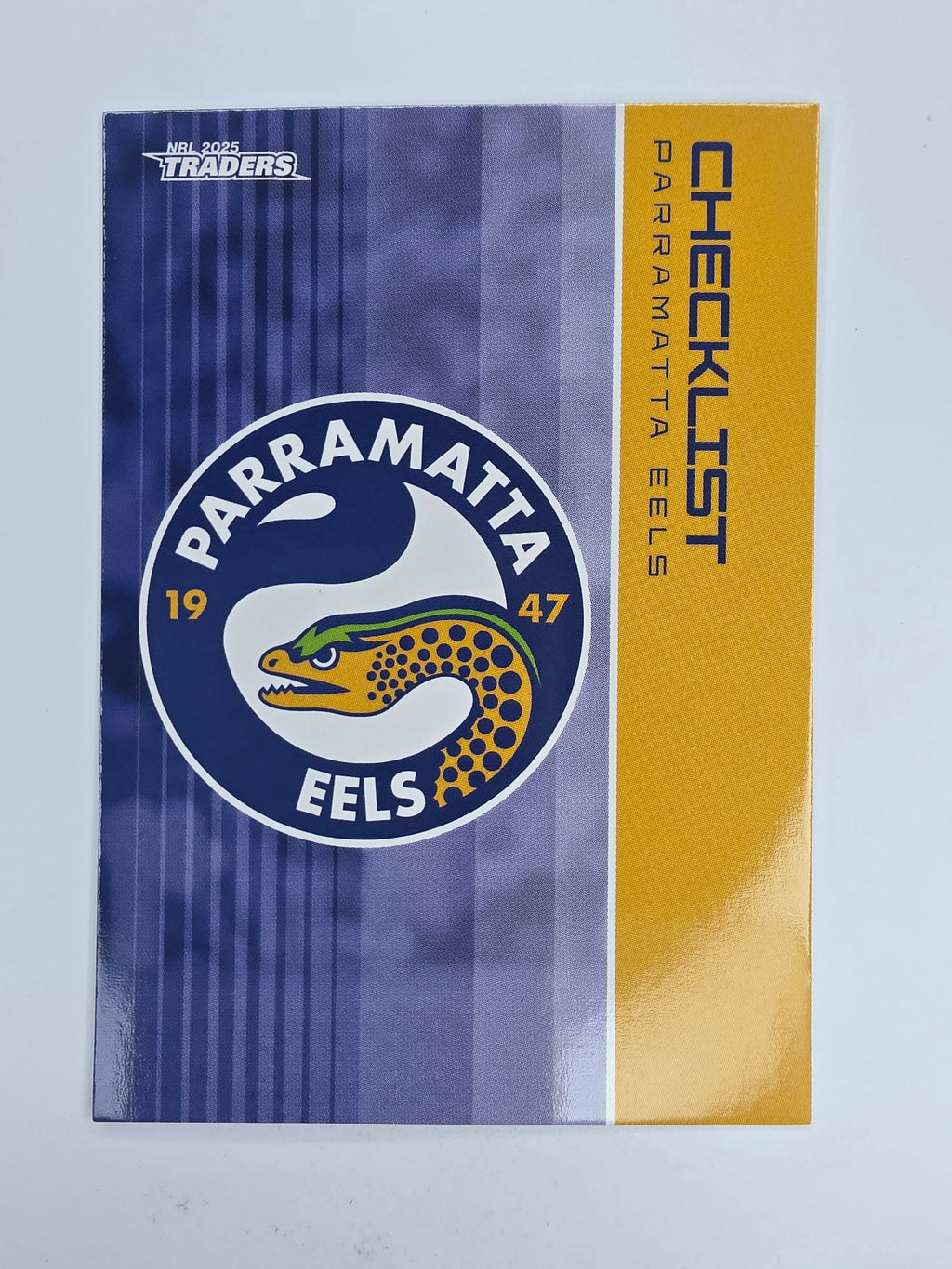 NRL 2025 Traders Base Card #091 Eels Checklist Parramatta Eels