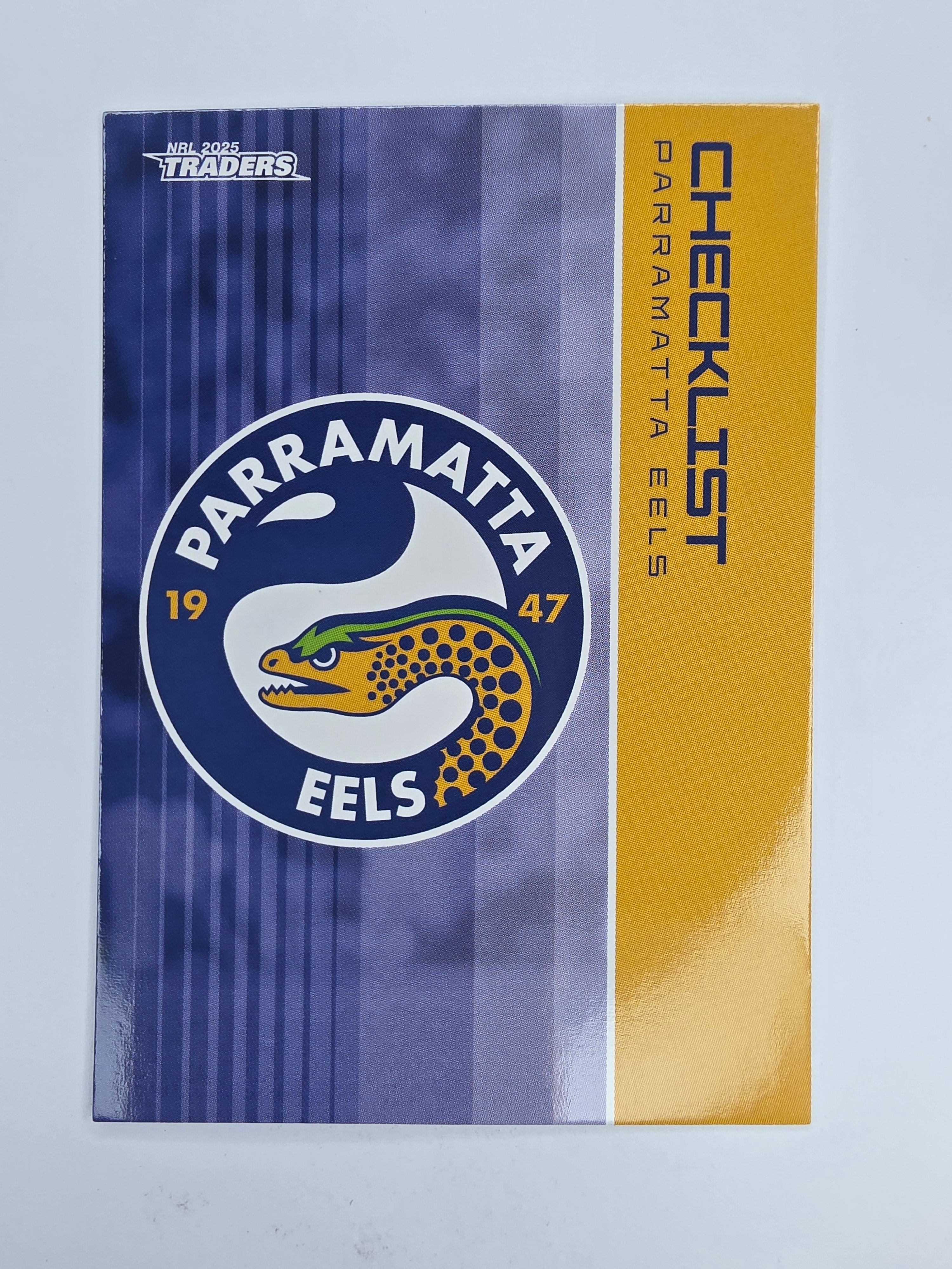 NRL 2025 Traders Base Card #091 Eels Checklist Parramatta Eels