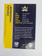 NRL 2025 Traders Base Card #087 Jeremiah Nanai North Queensland Cowboys