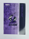 NRL 2025 Traders Base Card #064 Storm Checklist Melbourne Storm