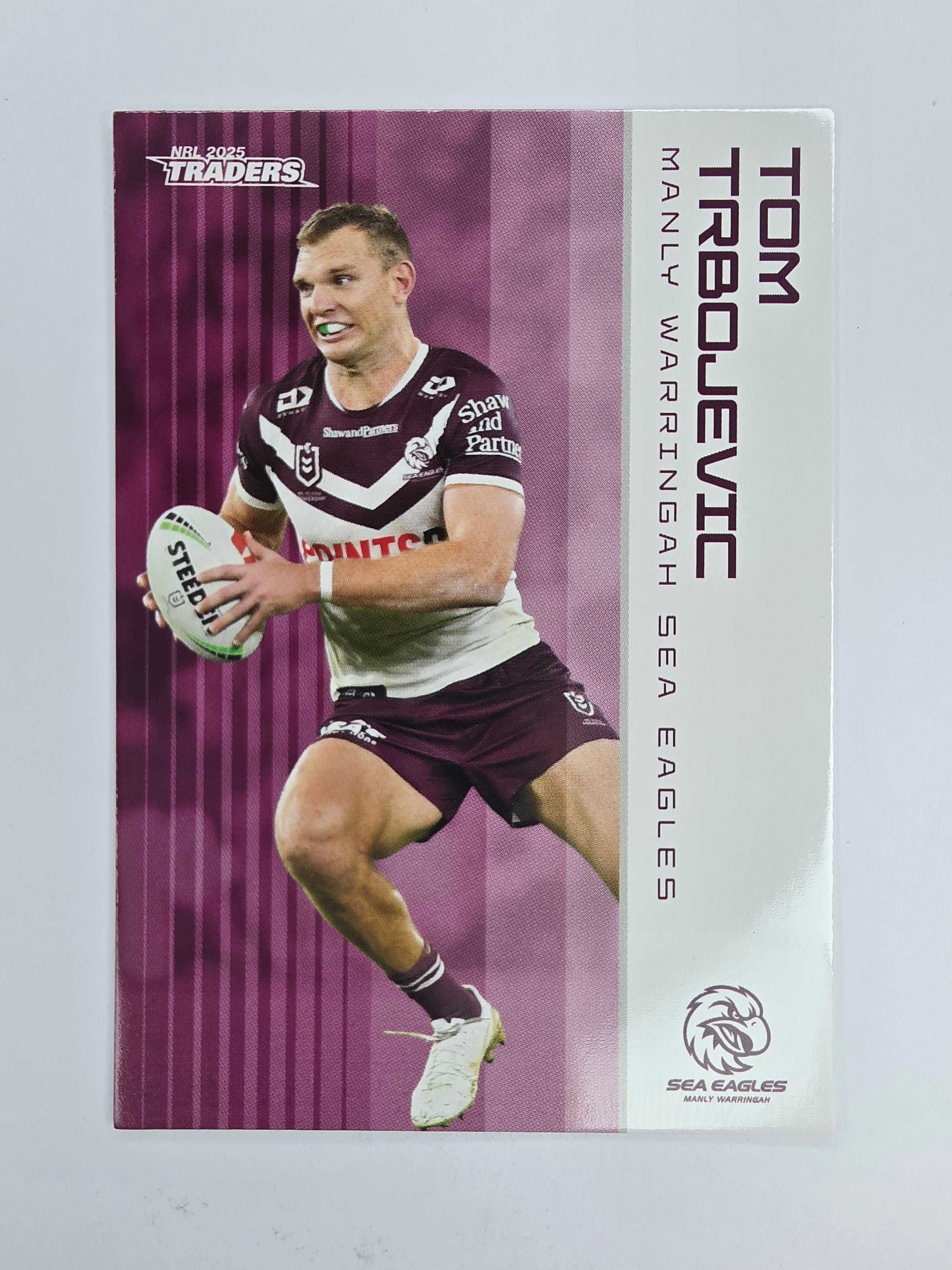 NRL 2025 Traders Base Card #063 Tom Trbojevic Manly Warringah Sea Eagles